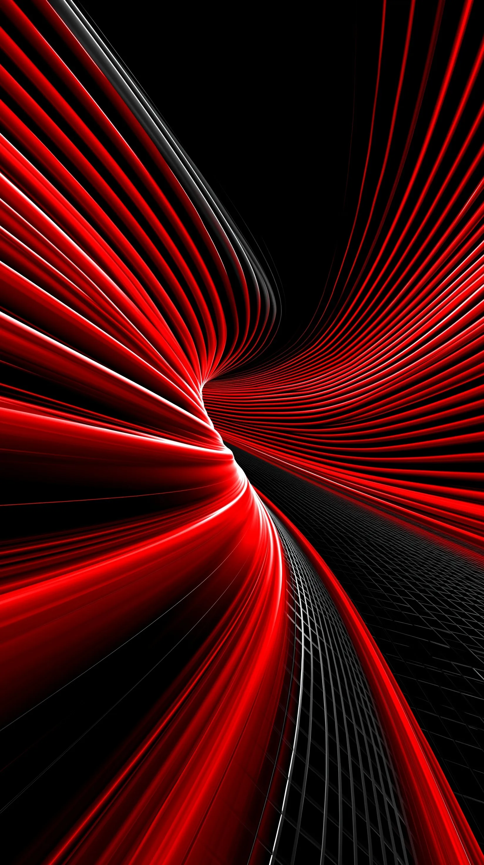 Minimalist dark black and red gradient smartphone wallpaper with a faint tech grid and speed motion texture.