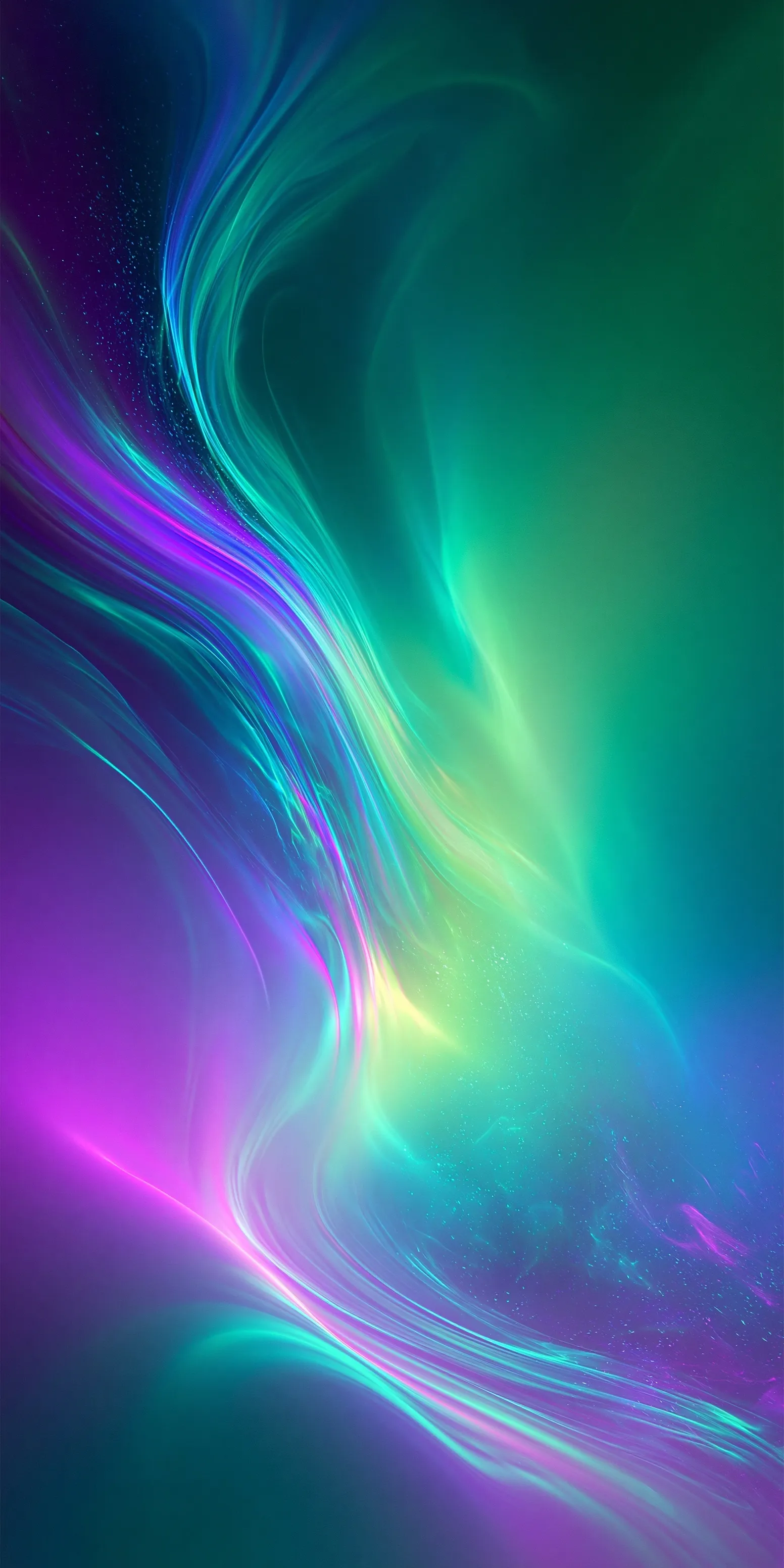 Smooth blue and green gradient 3D wallpaper for iPhone in 4K resolution.