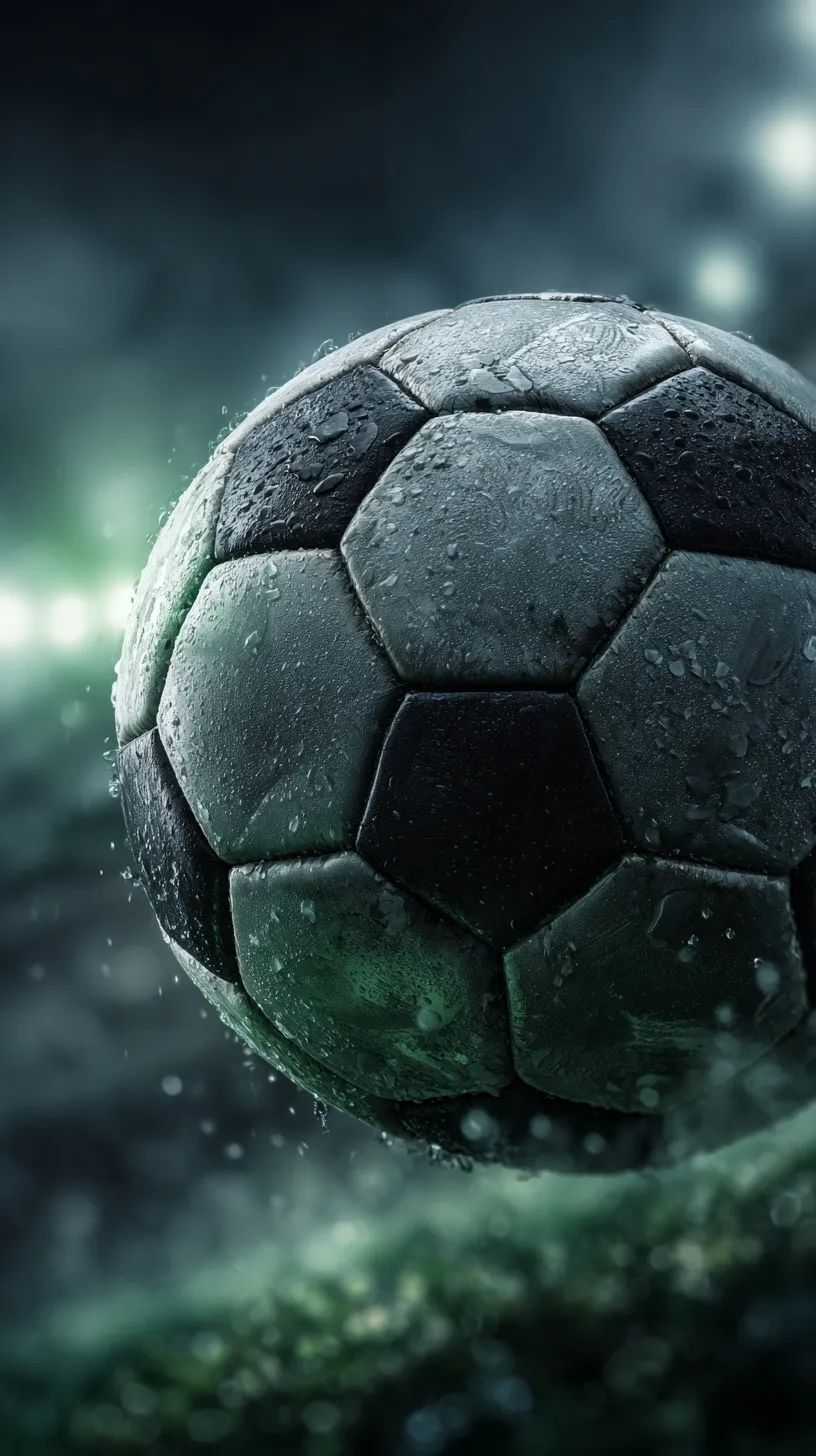 Dynamic 3D soccer and basketball flying through a vibrant, electric green and charcoal sports bar stadium background.