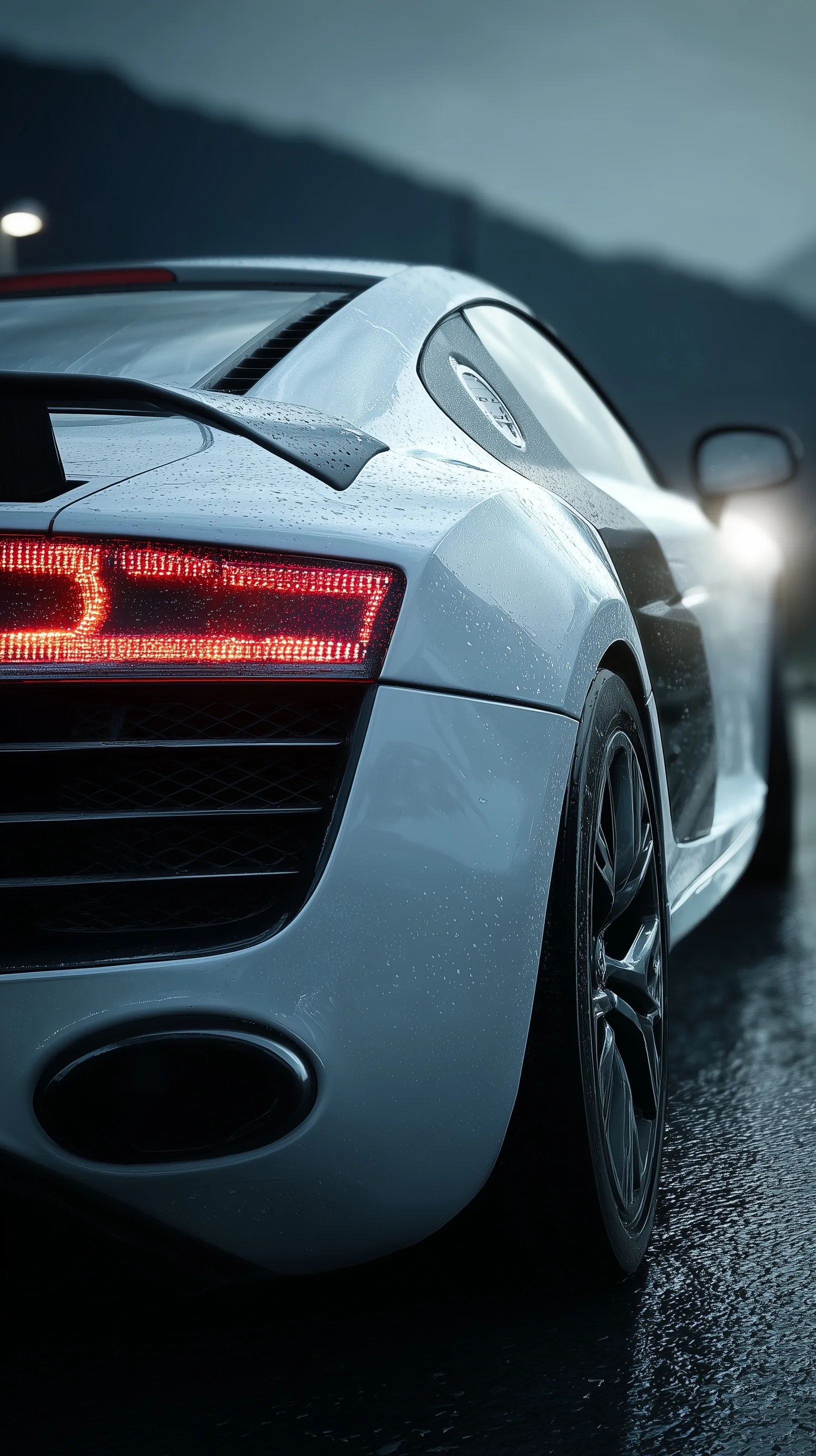 Realistic Audi R8 sports car isolated on a white background, captured from multiple professional angles.