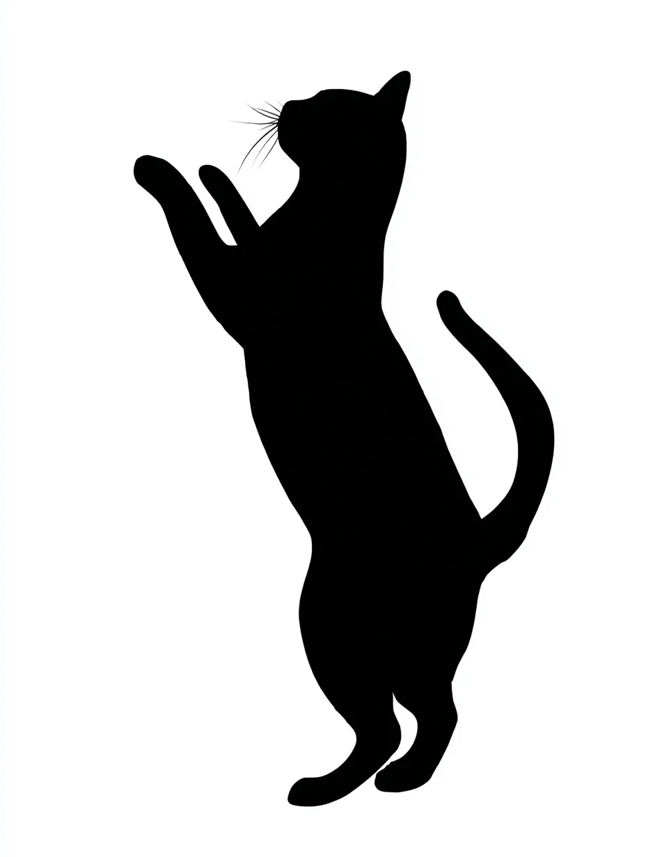 Black Cat Silhouette 4