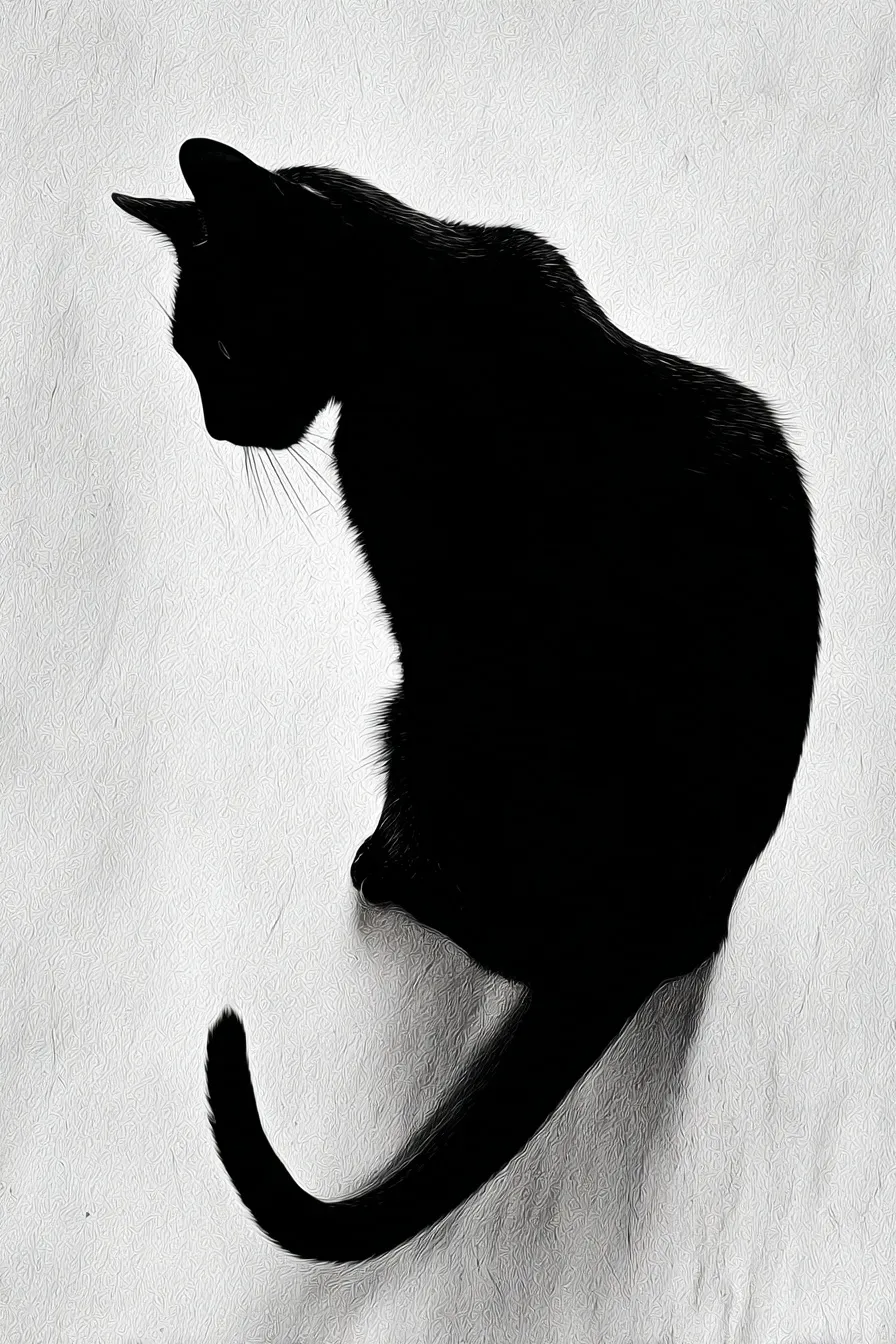 Black Cat Silhouette 13