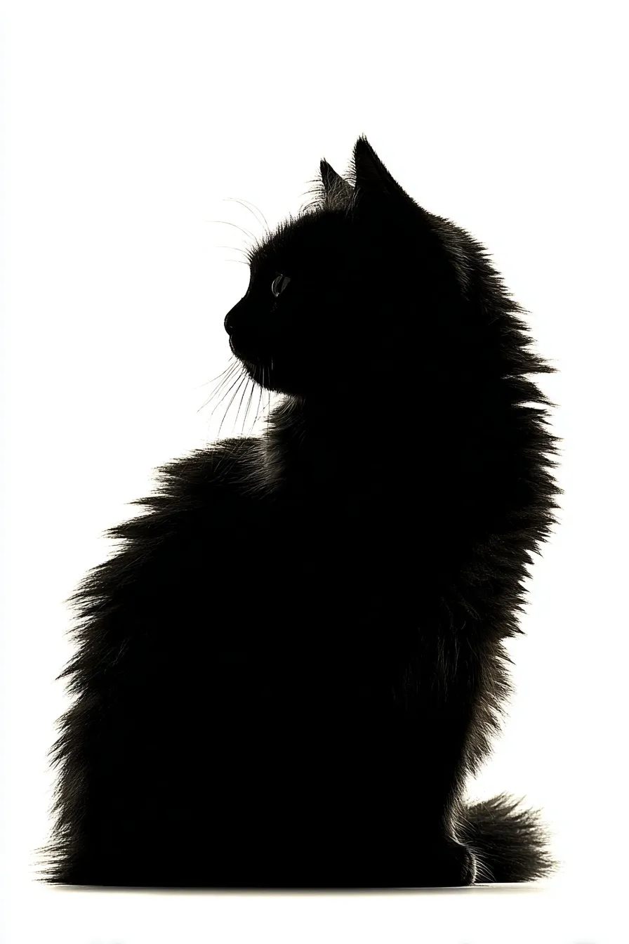 Black Cat Silhouette 45