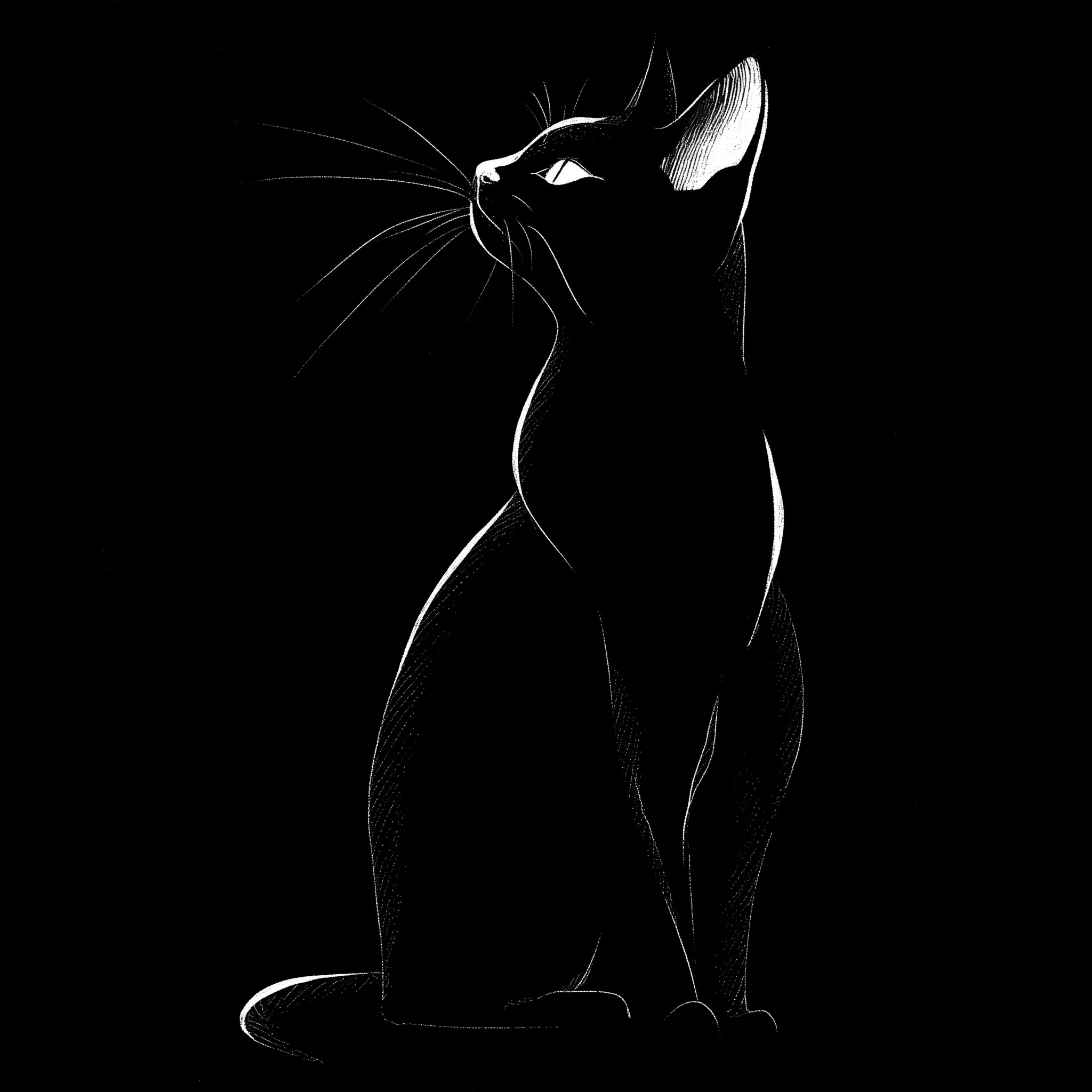 Black Cat Silhouette 48