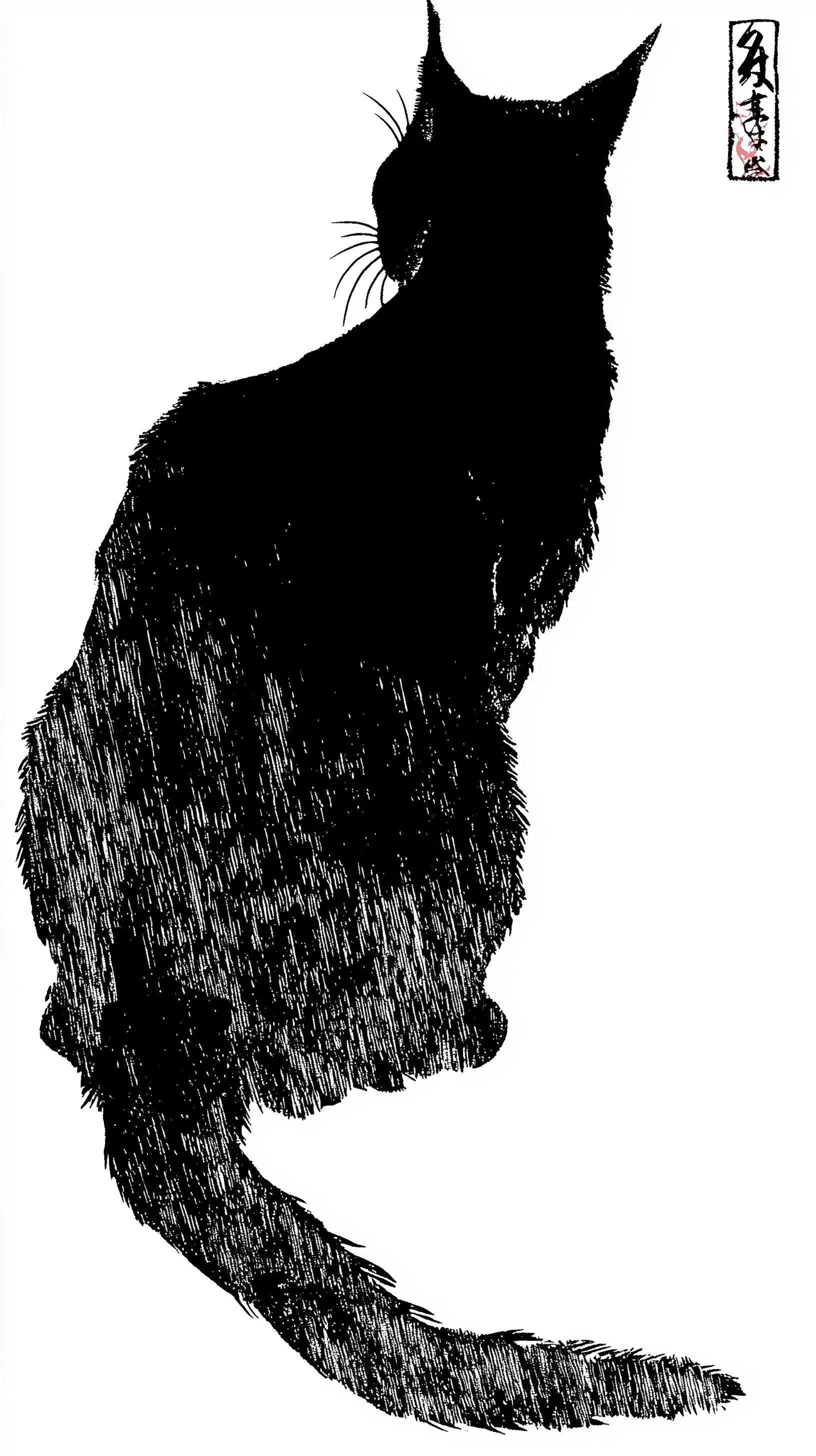 Black Cat Silhouette 60