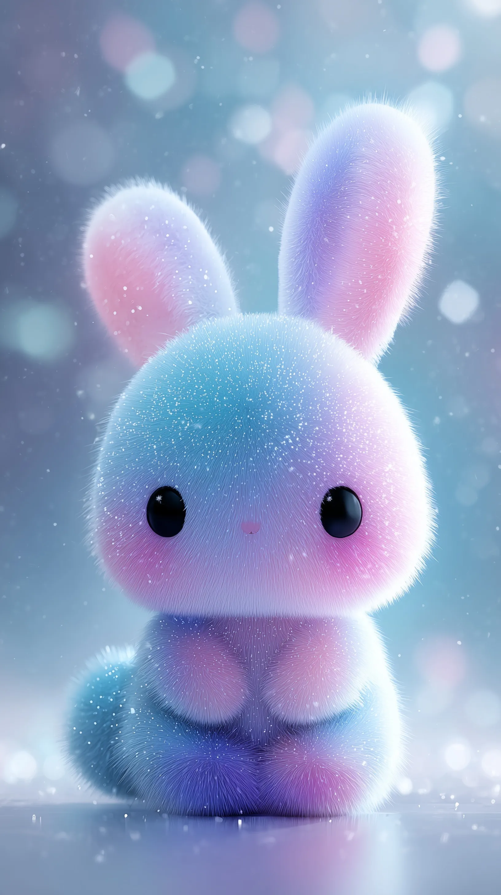 A cute pastel Easter bunny mobile wallpaper for iPhone 17 Pro Max with a soft aesthetic style.
