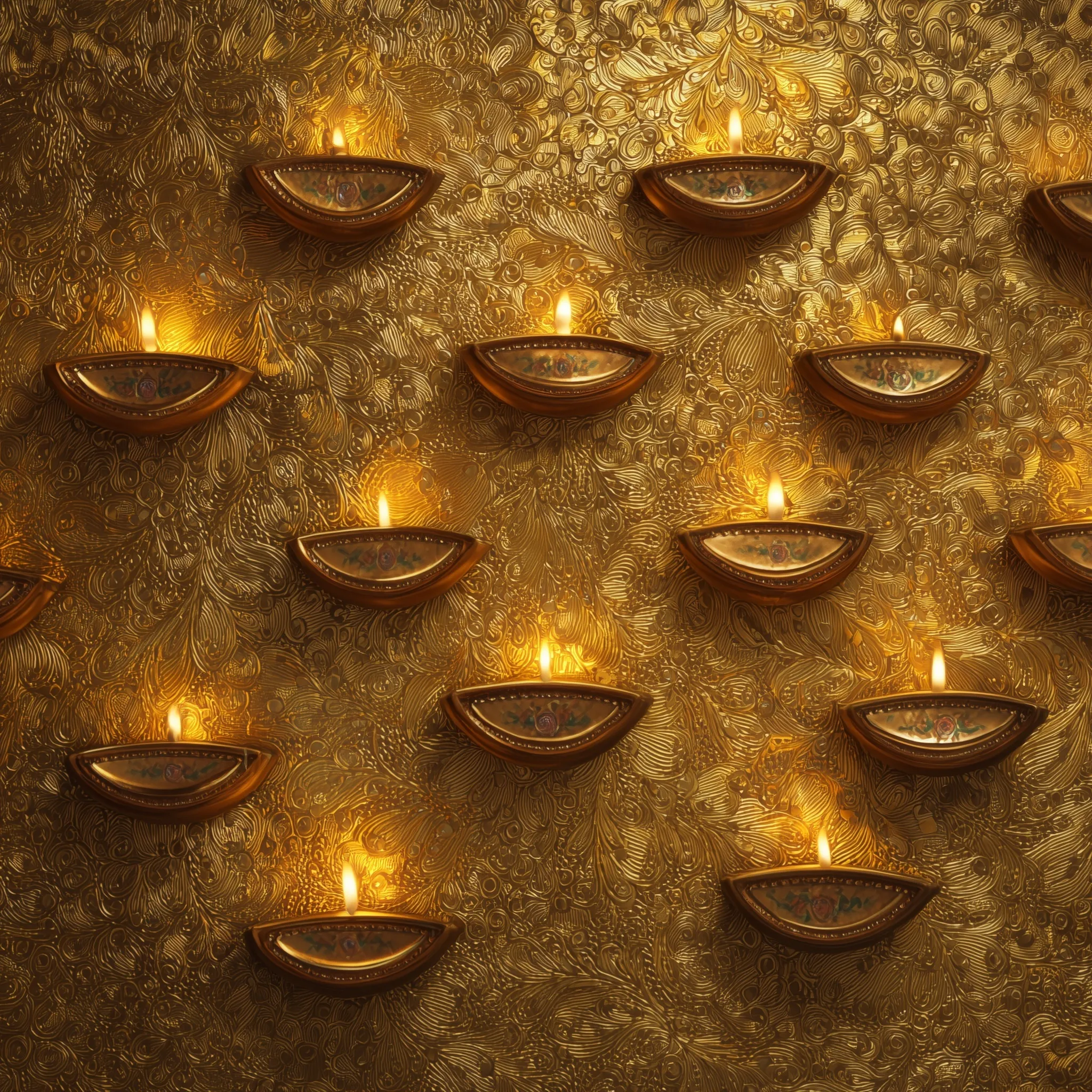 Diwali Gold Aesthetic Decoration 6