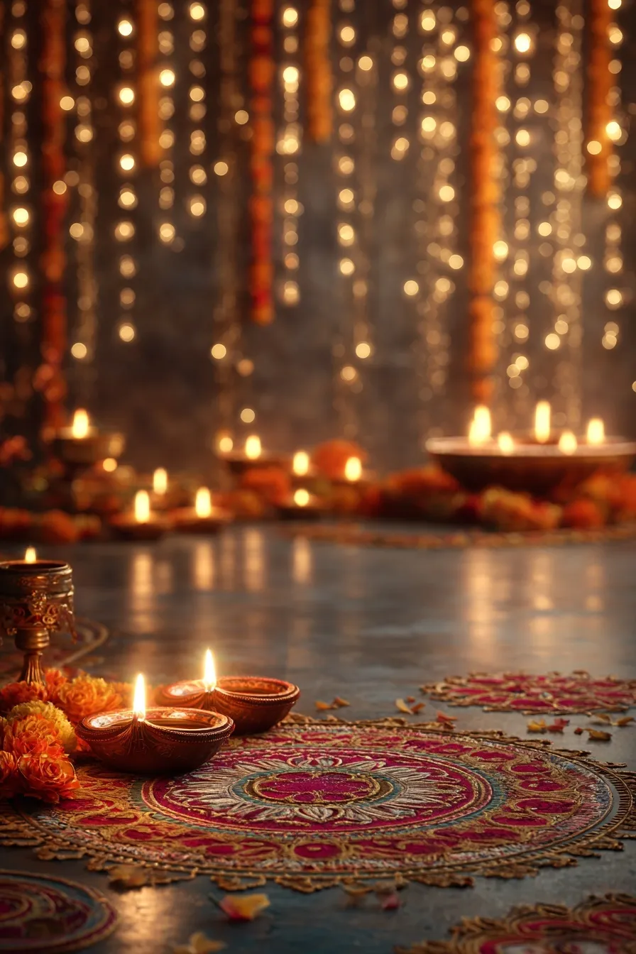 Diwali Gold Aesthetic Decoration 16