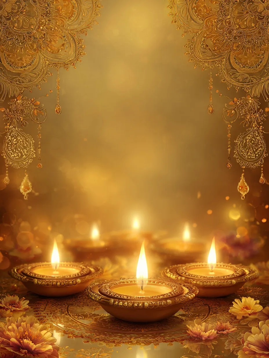 Diwali Gold Aesthetic Decoration 27