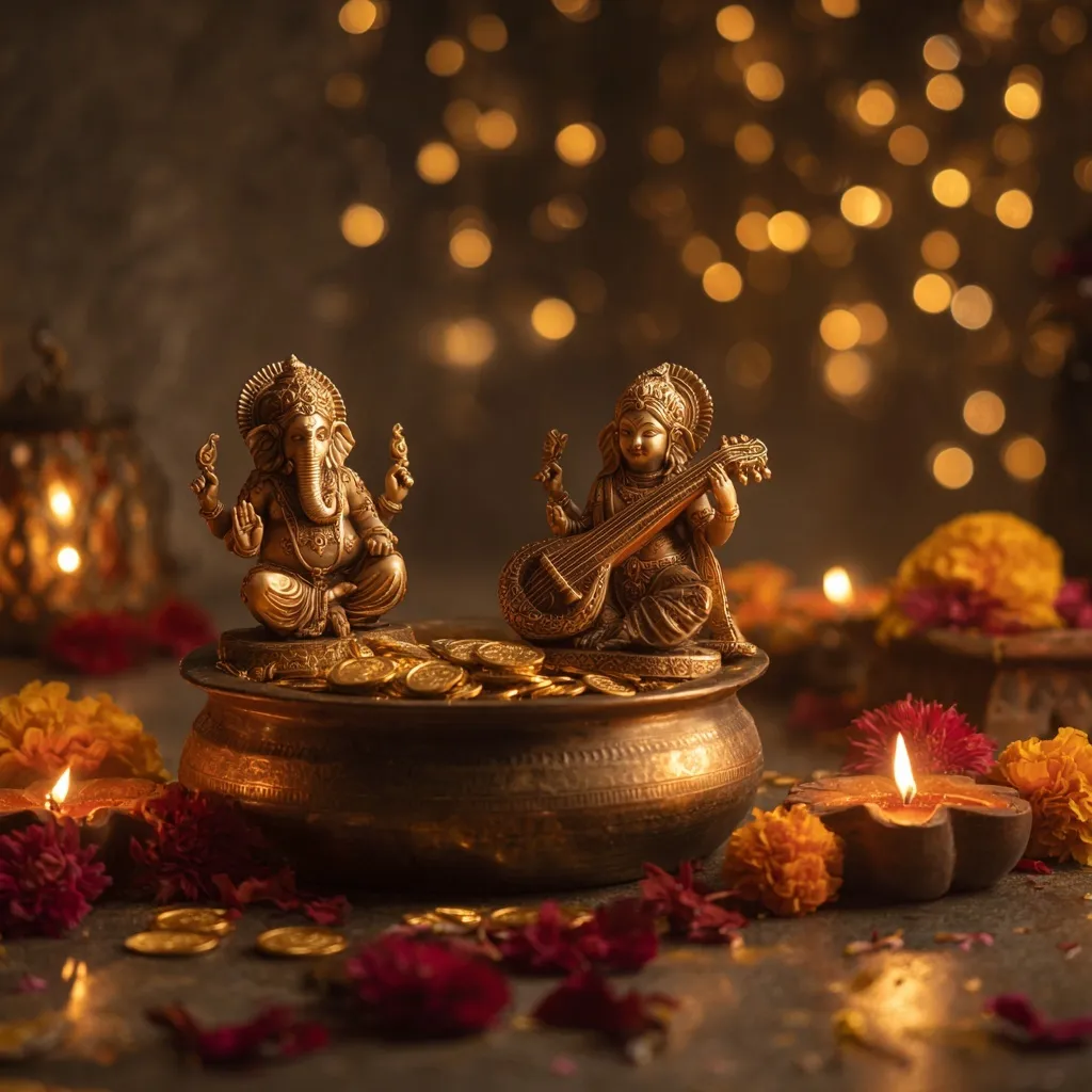 Diwali Gold Aesthetic Decoration 38