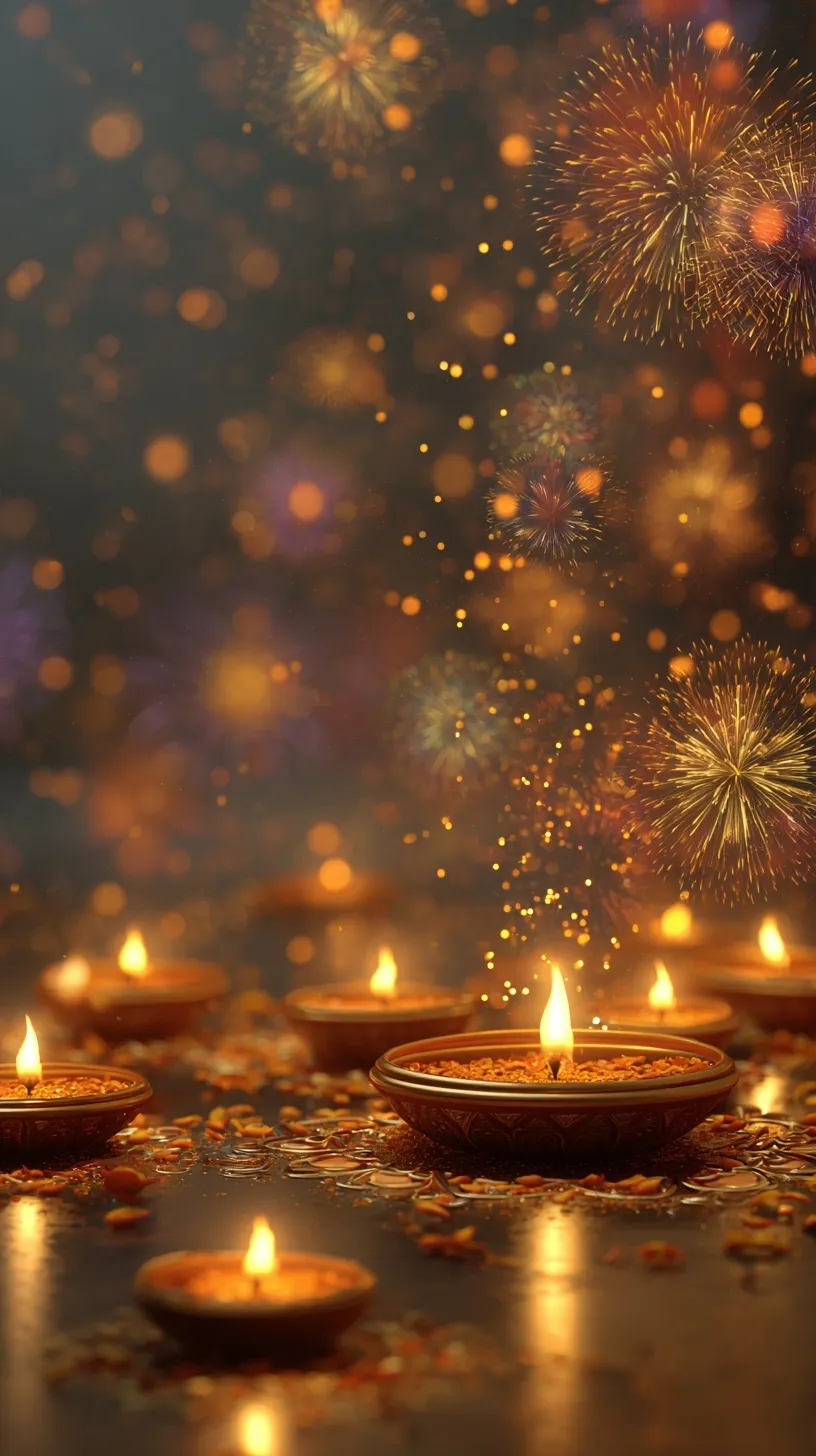 Diwali Gold Aesthetic Decoration 44