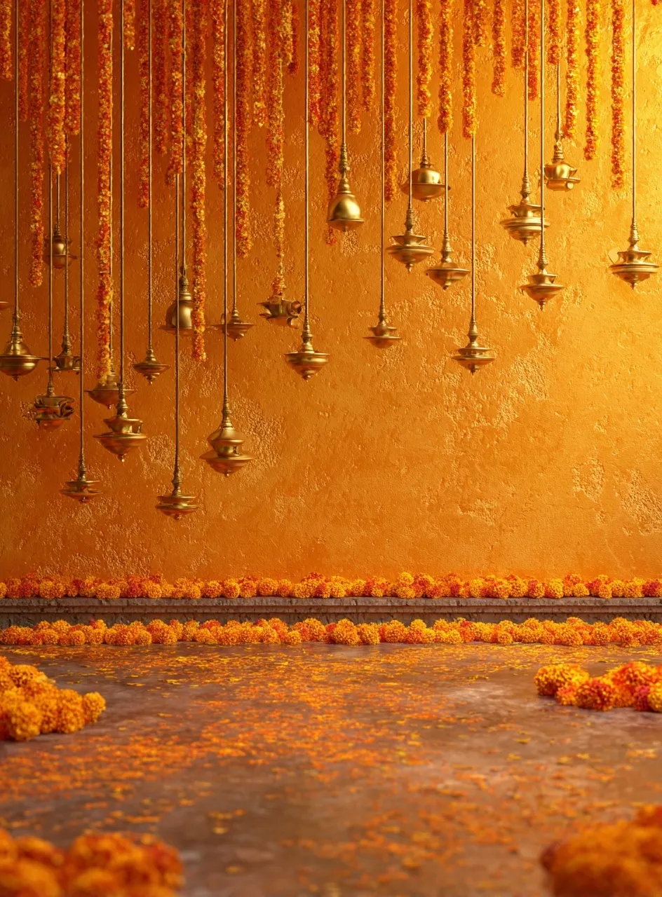 Diwali Gold Aesthetic Decoration 48