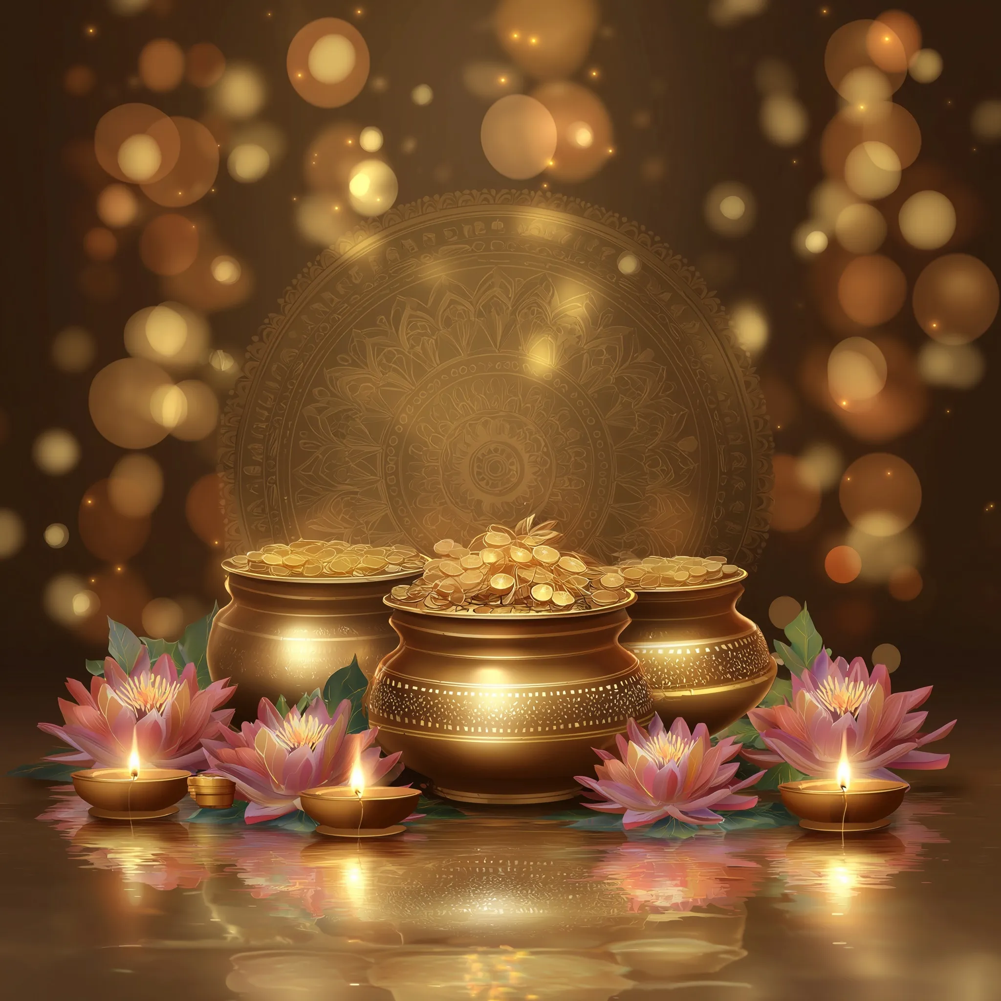 Diwali Gold Aesthetic Decoration 79