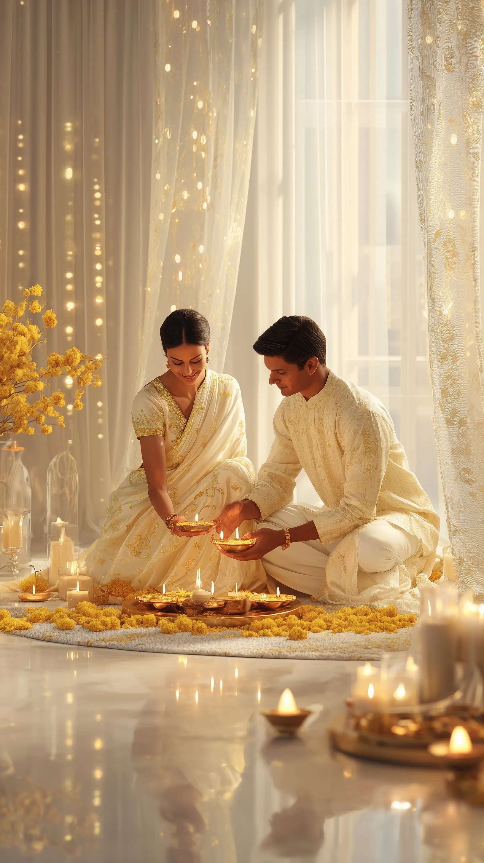 Diwali Gold Aesthetic Decoration 82