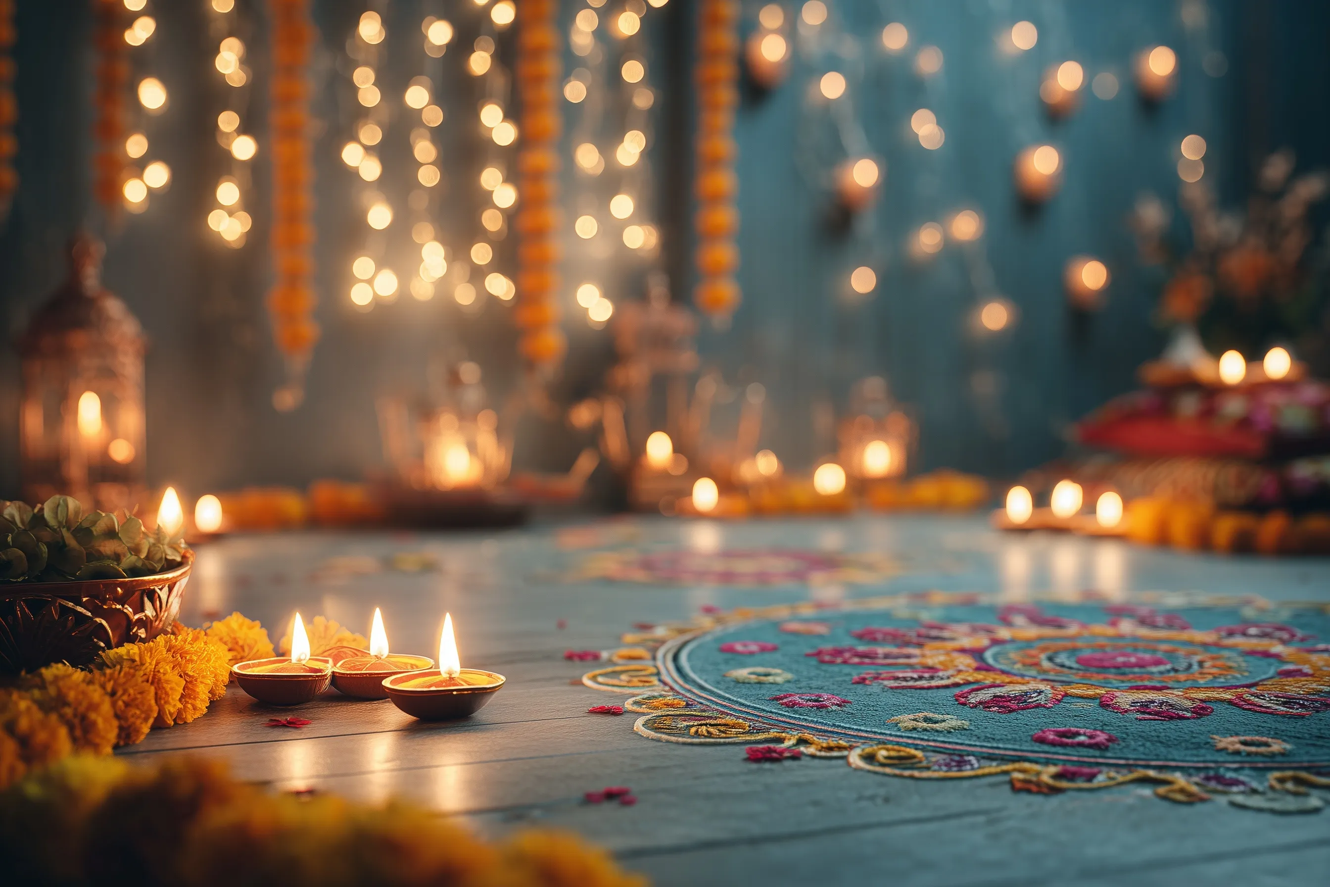 Diwali Gold Aesthetic Decoration 83