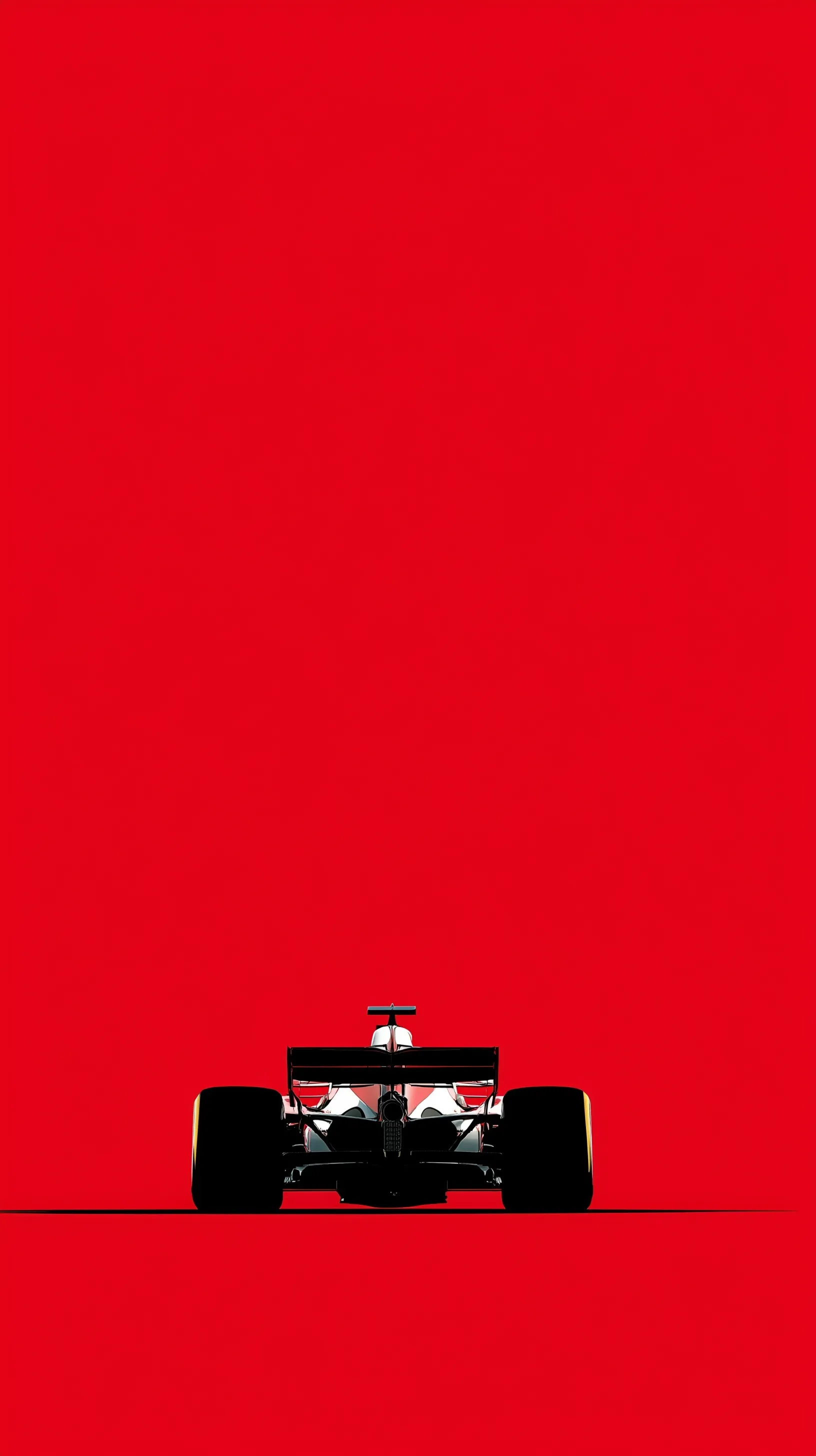 Minimalist Formula 1 Ferrari racing car iPhone wallpaper for smartphone home screen.