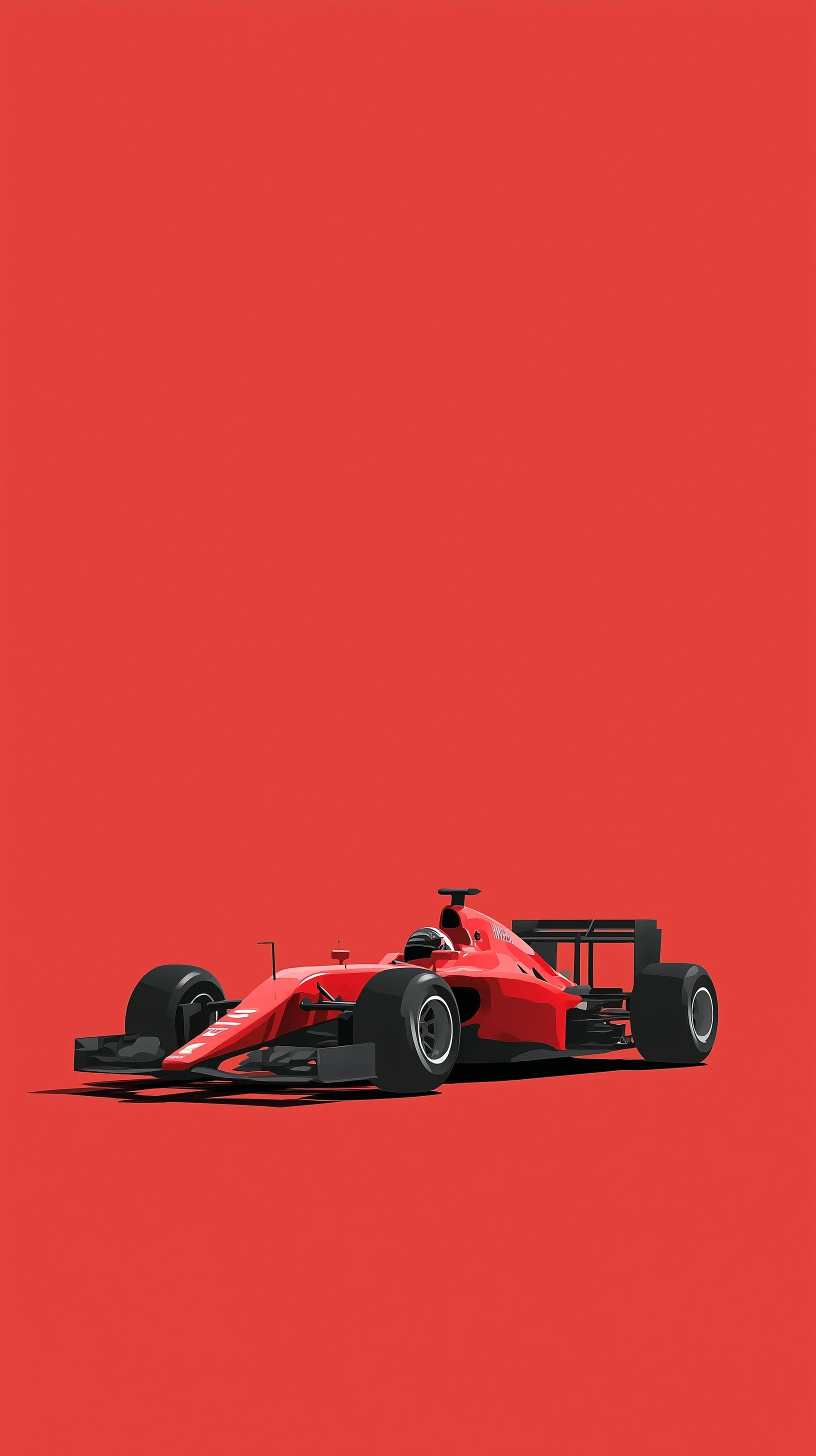 Minimalist Formula One Ferrari iPhone wallpaper featuring a sleek racing design for mobile screens.
