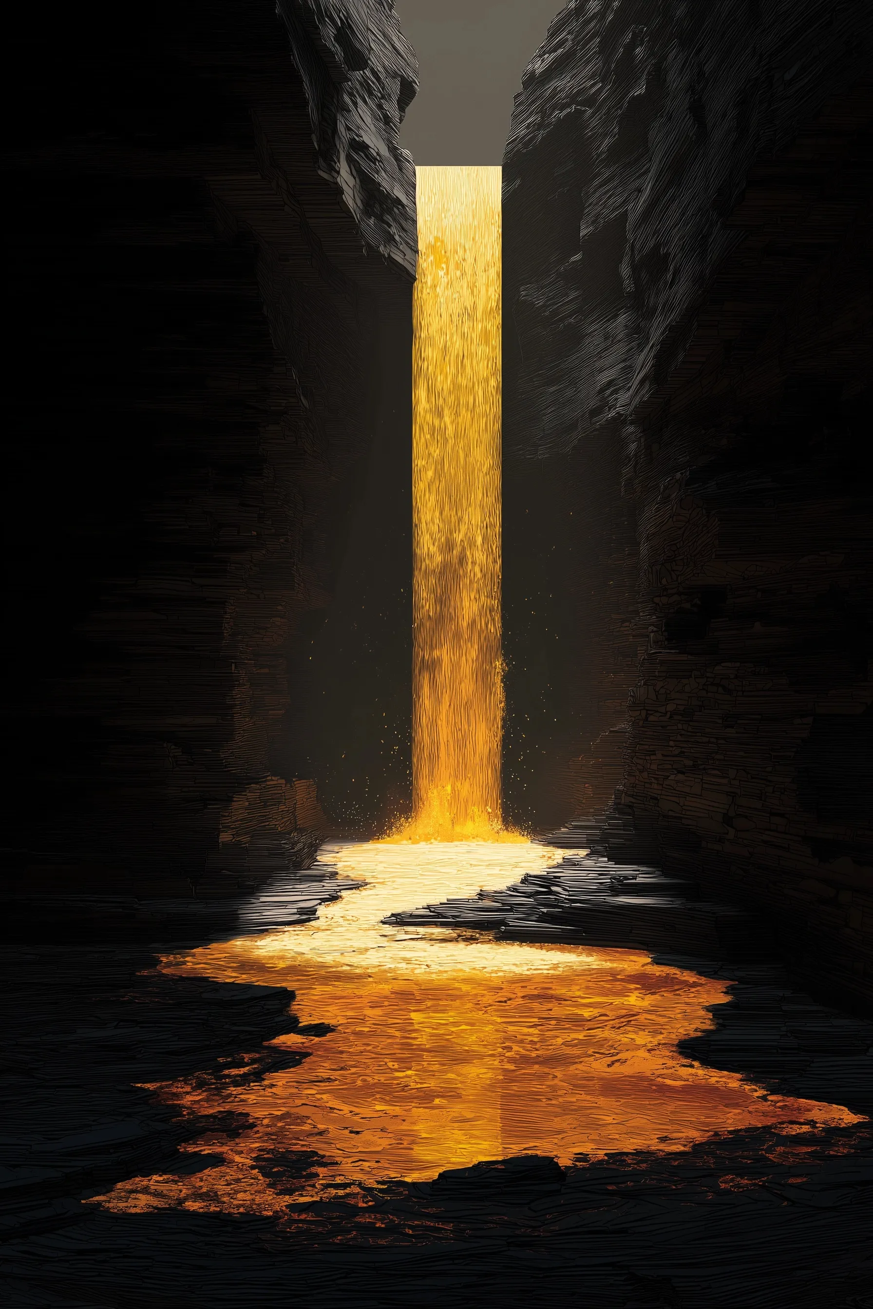 Golden Waterfall 8