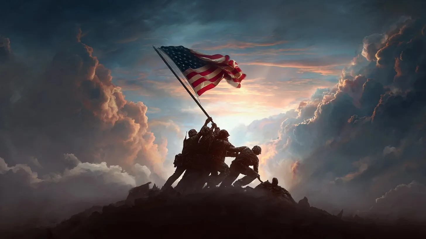 American flag waving against a clear sky for Memorial Day, honoring the brave who paid the price for our freedom.