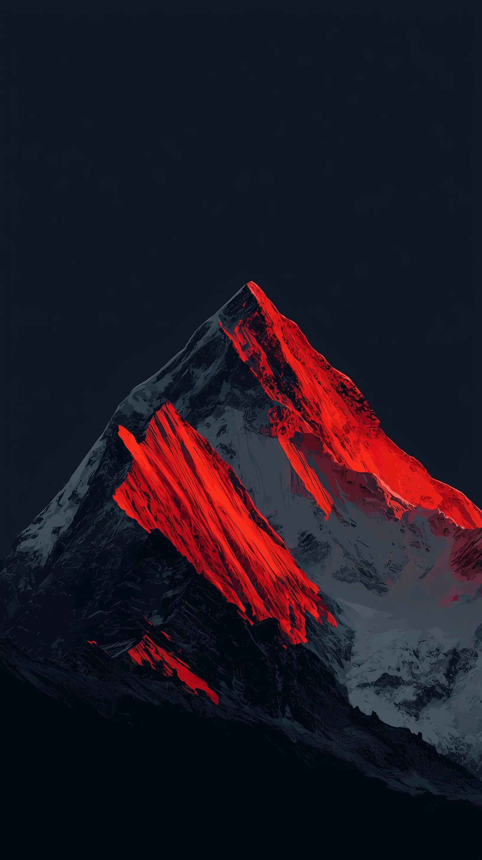 Dark minimalistic mountain landscape wallpaper optimized for iPhone 17 Pro Max high-resolution display.