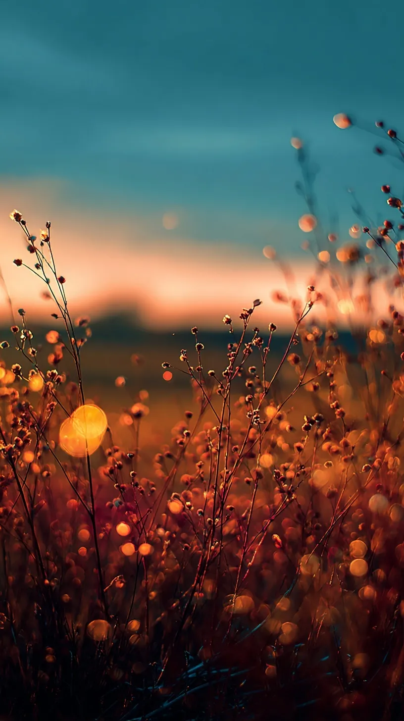 Soft abstract landscape of an empty field at twilight, perfect nature mobile wallpaper for iPhone 17 Pro.
