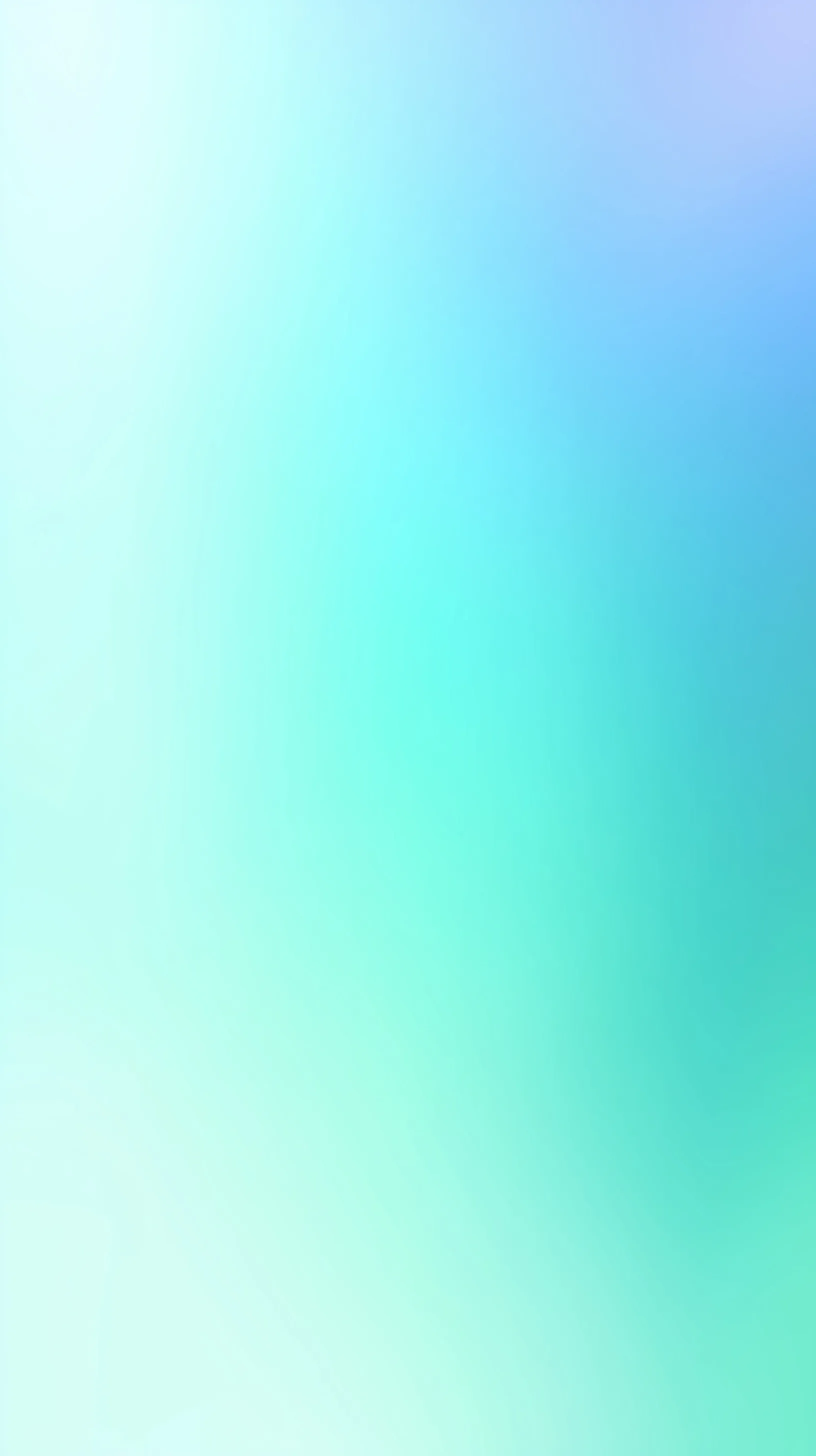 Smooth pastel gradient background with soft mint green, white, and light blue blending for mobile wallpaper.