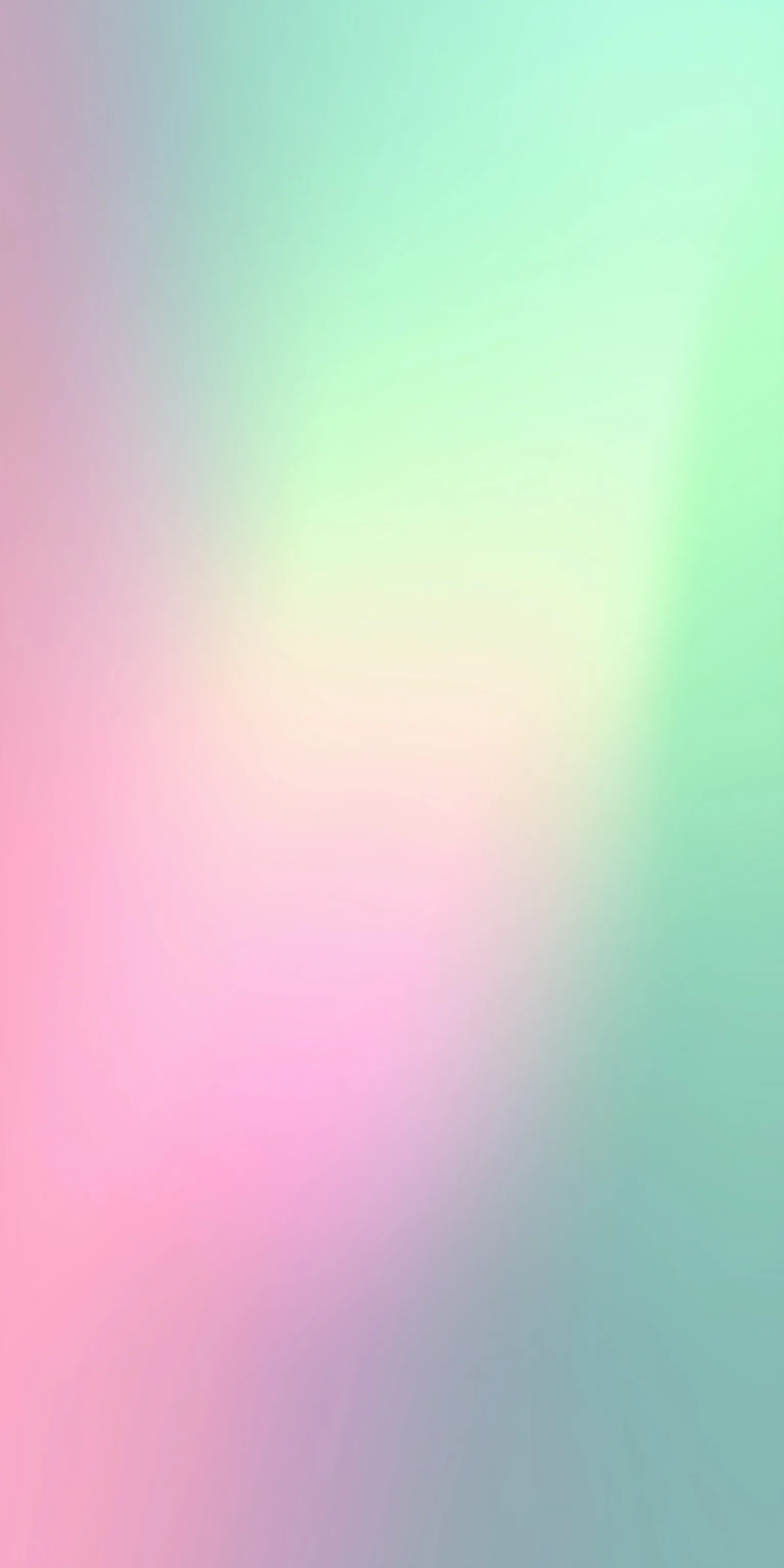 Soft pastel pink and mint green gradient background with a dreamy glowing center for a modern aesthetic.