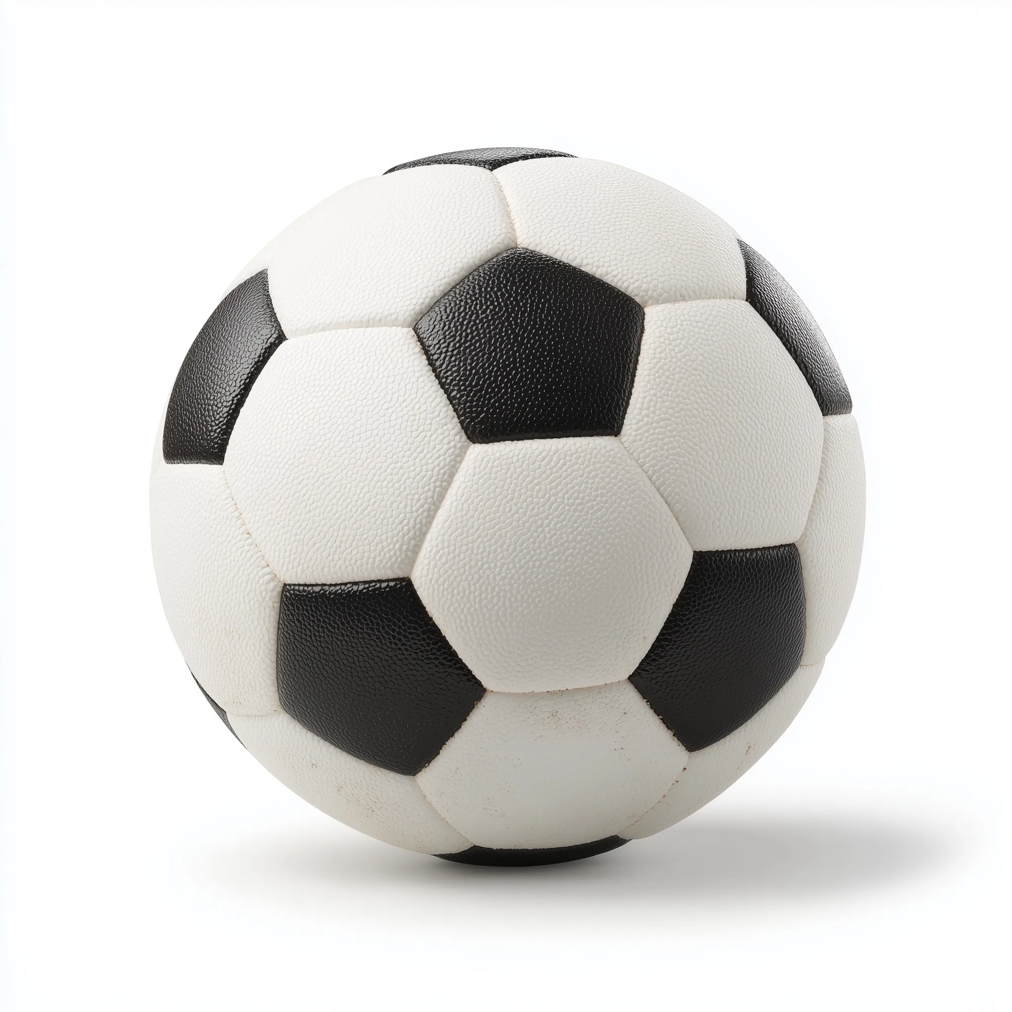 Ultra-realistic soccer ball isolated on a clean white background.