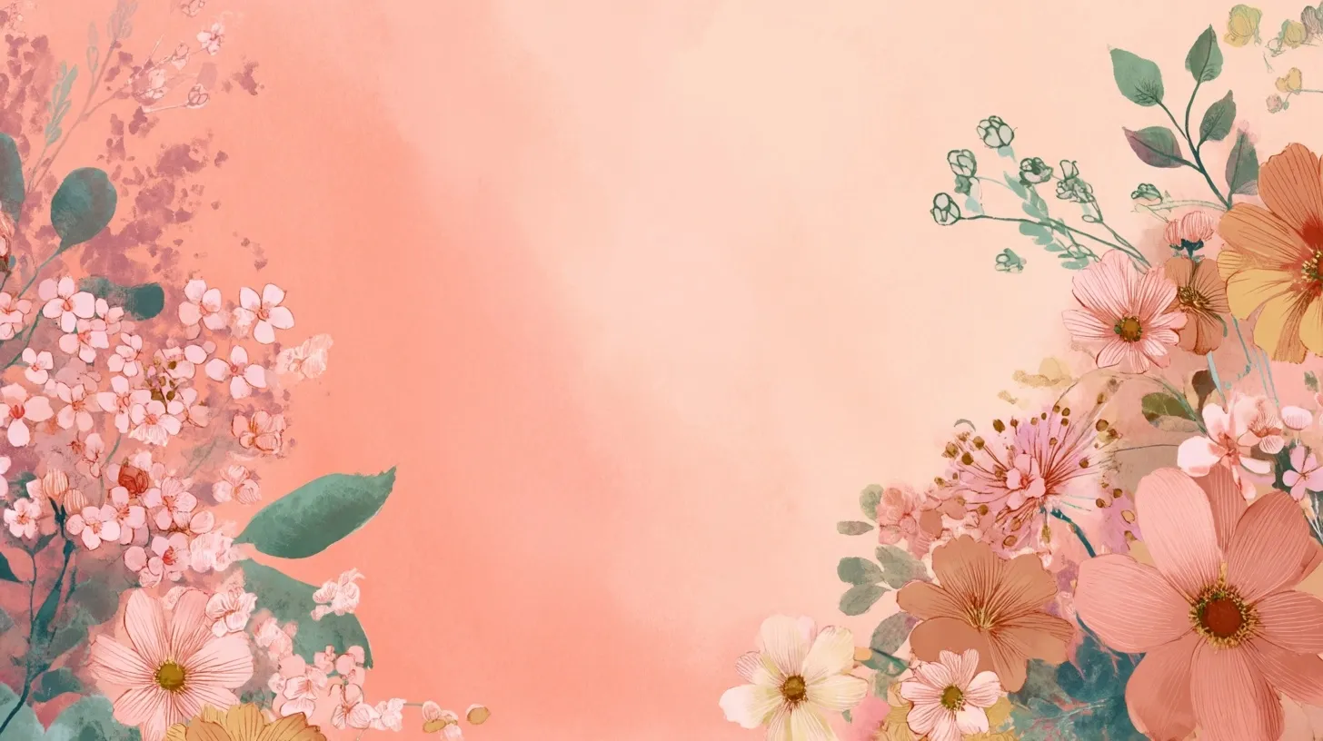 Soft Pastel Spring Floral Wallpaper 4