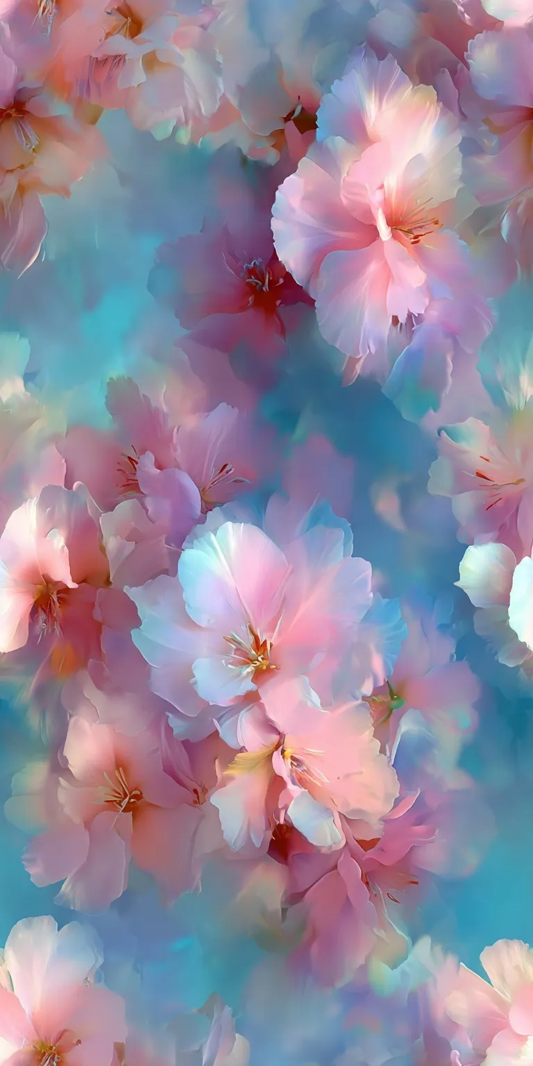 Soft Pastel Spring Floral Wallpaper 12