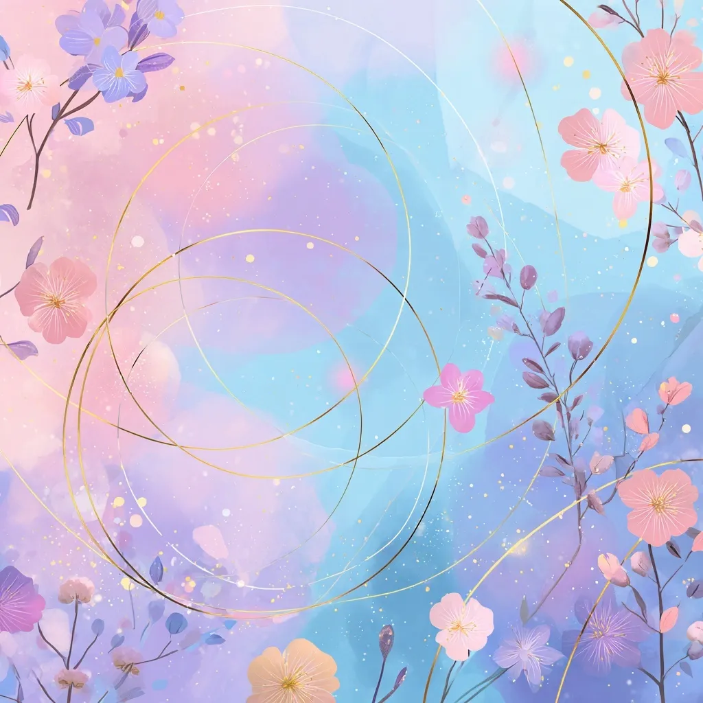 Soft Pastel Spring Floral Wallpaper 16
