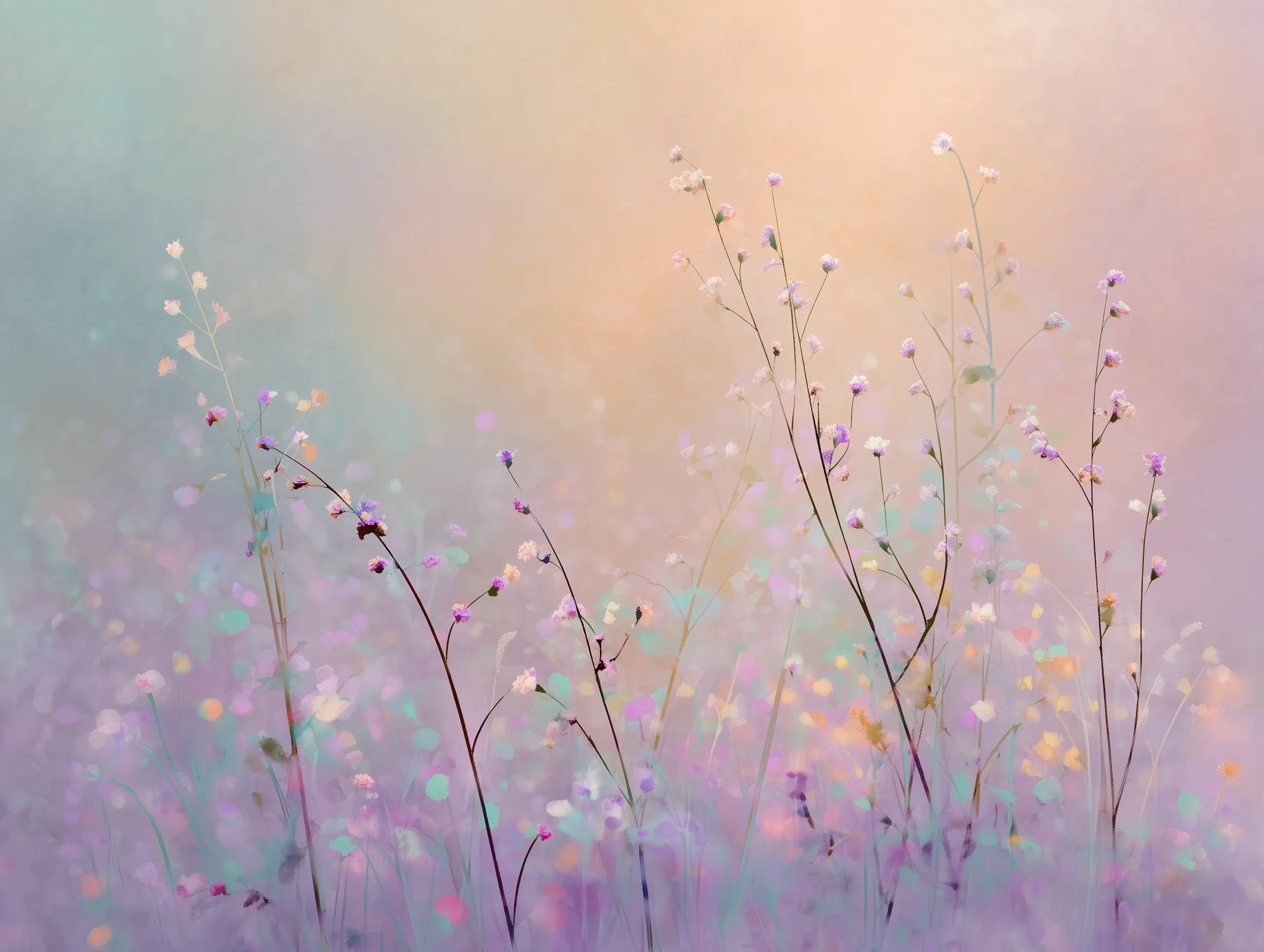 Soft Pastel Spring Floral Wallpaper 17