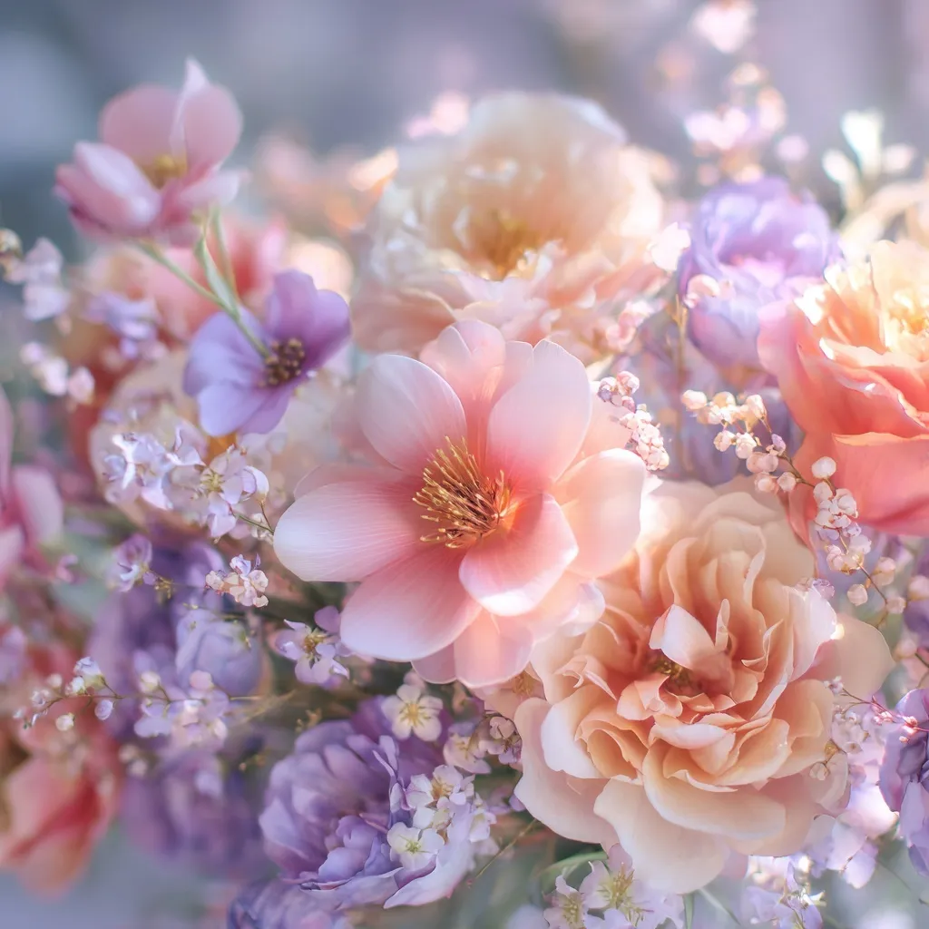 Soft Pastel Spring Floral Wallpaper 18