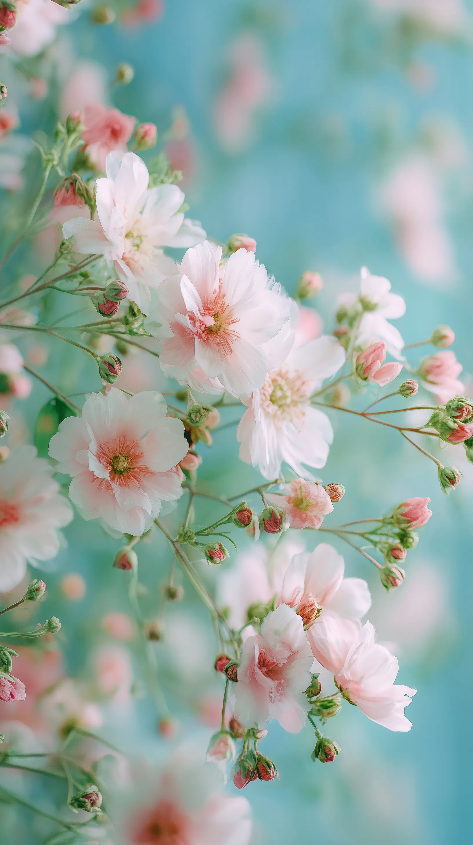 Soft Pastel Spring Floral Wallpaper 20