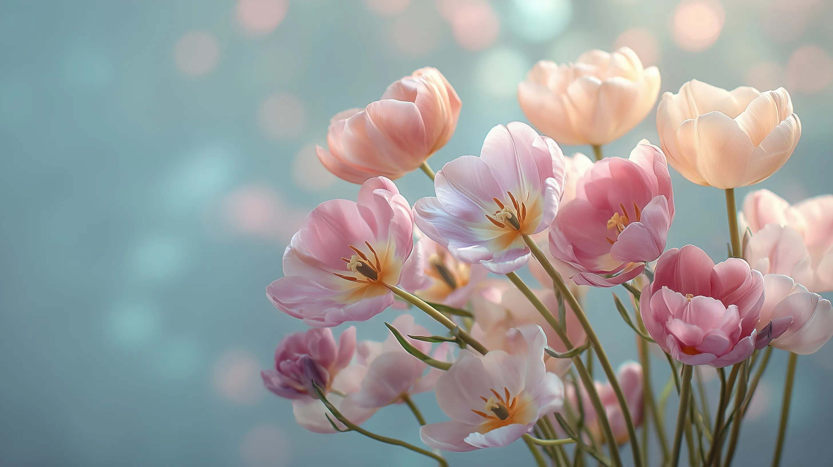 Soft Pastel Spring Floral Wallpaper 35