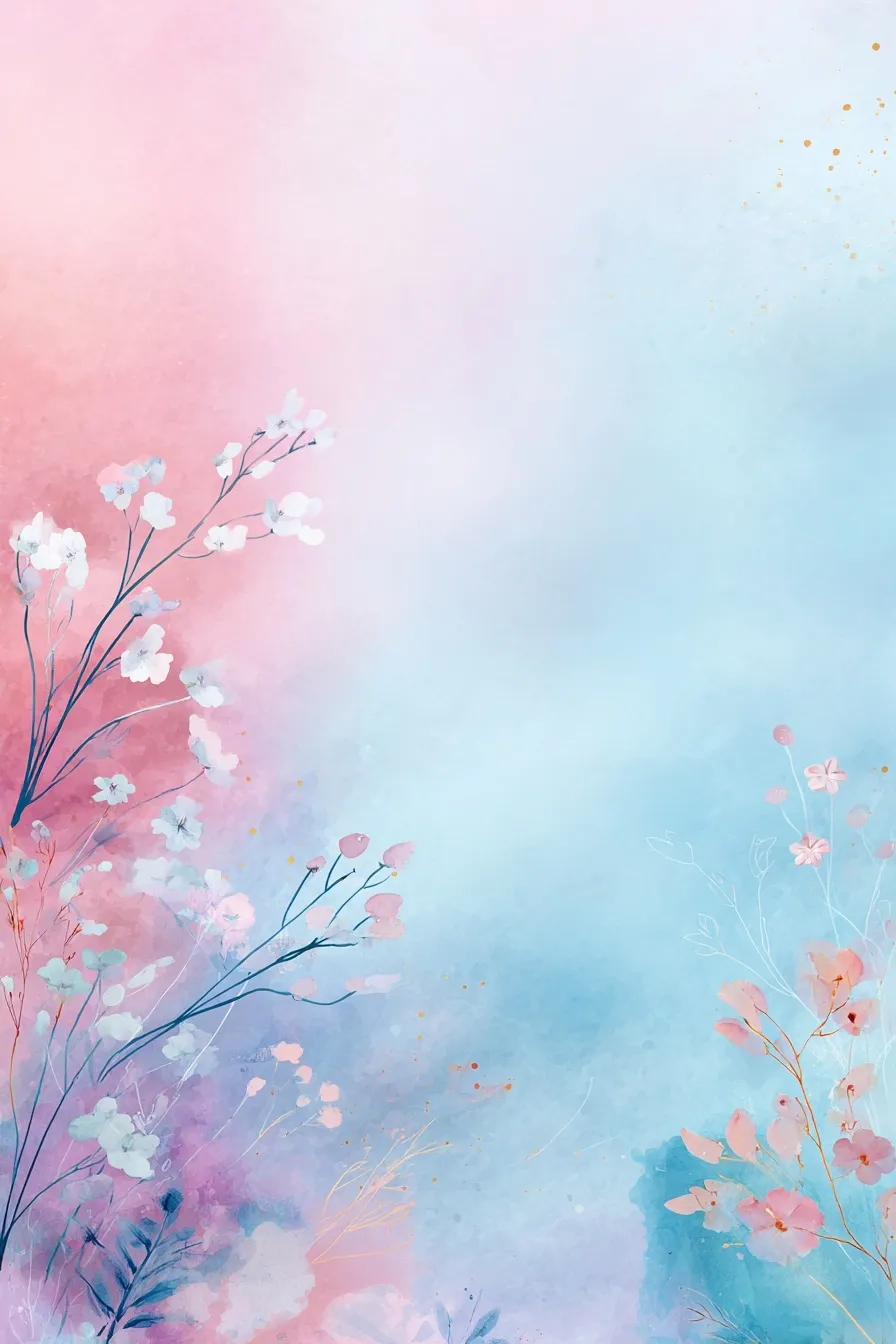 Soft Pastel Spring Floral Wallpaper 42