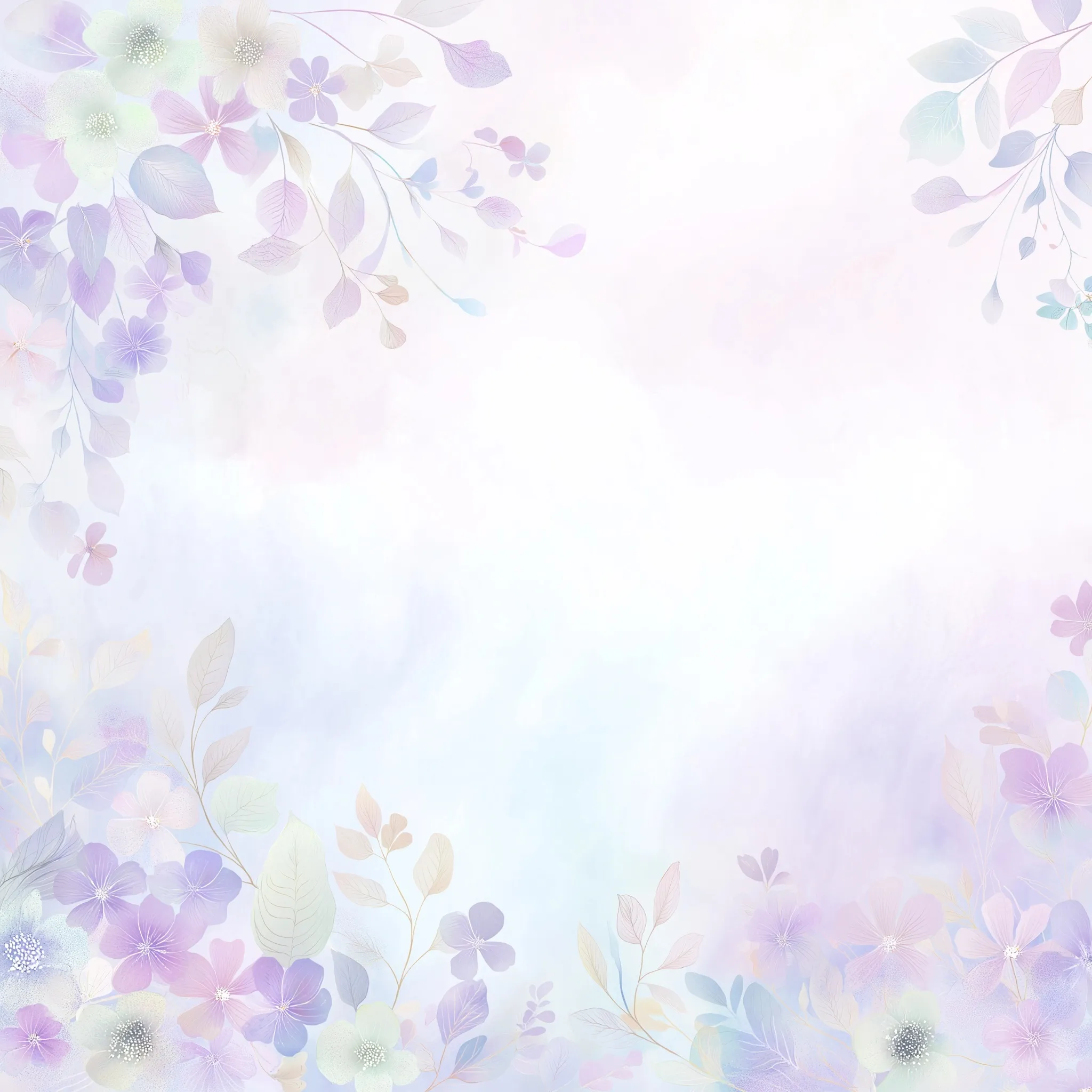 Soft Pastel Spring Floral Wallpaper 44