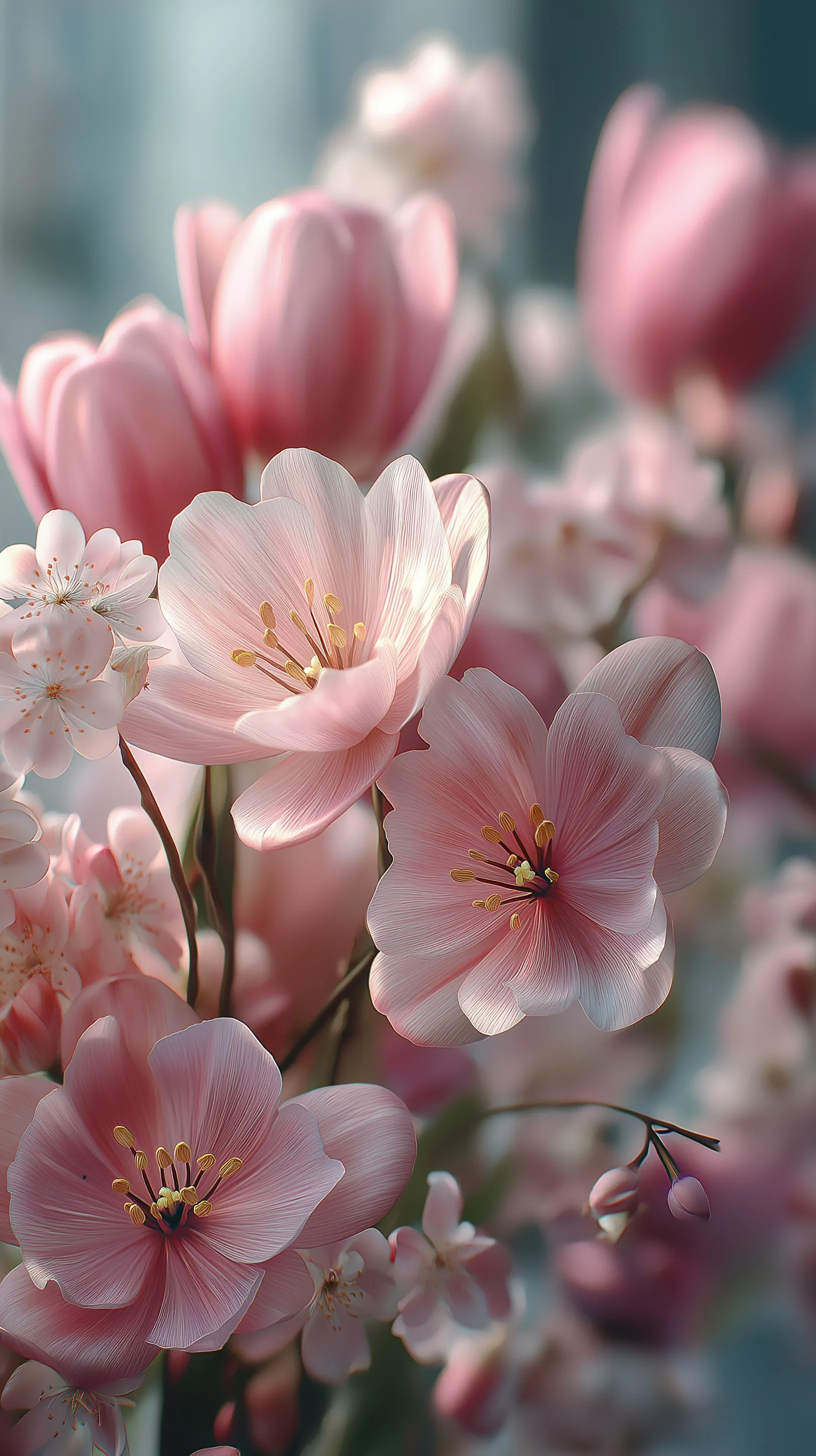 Soft Pastel Spring Floral Wallpaper 46