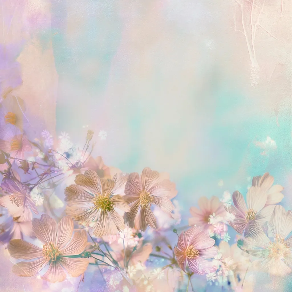 Soft Pastel Spring Floral Wallpaper 50