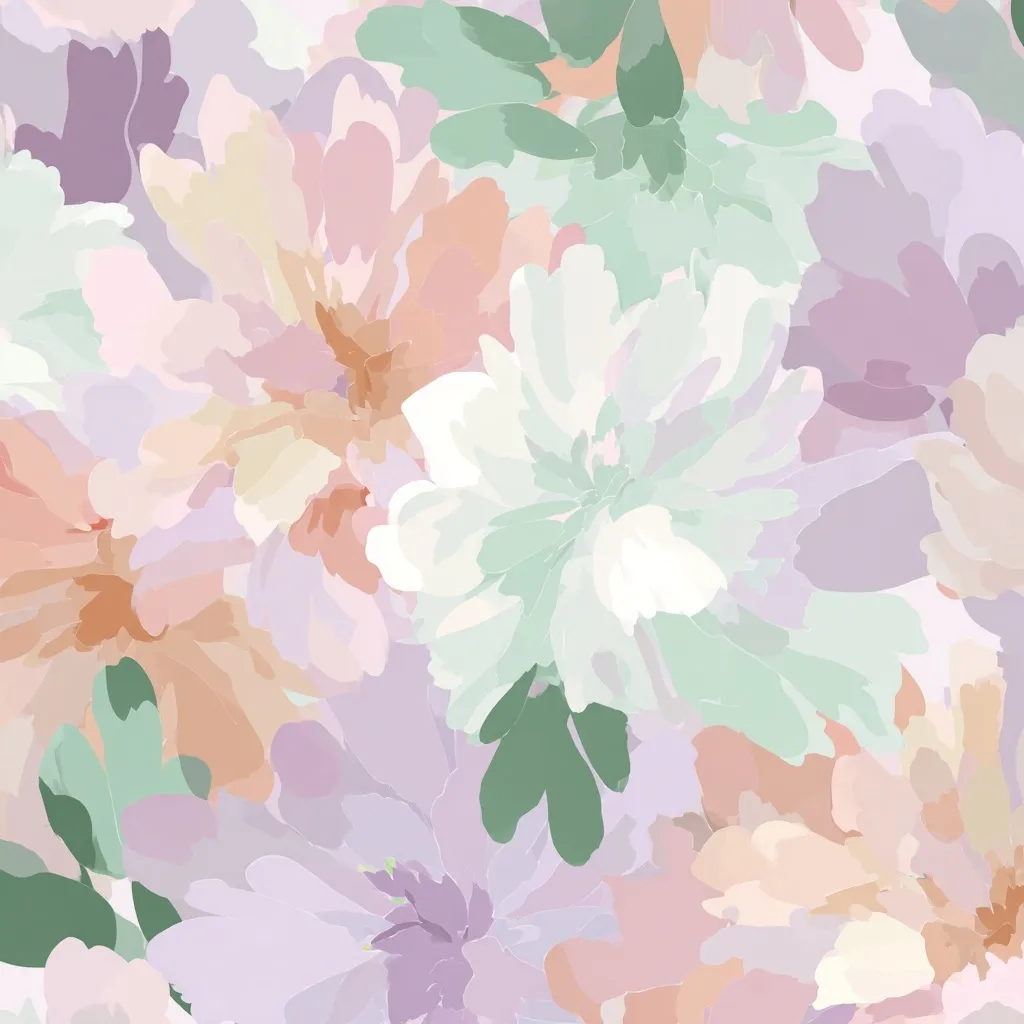 Soft Pastel Spring Floral Wallpaper 56