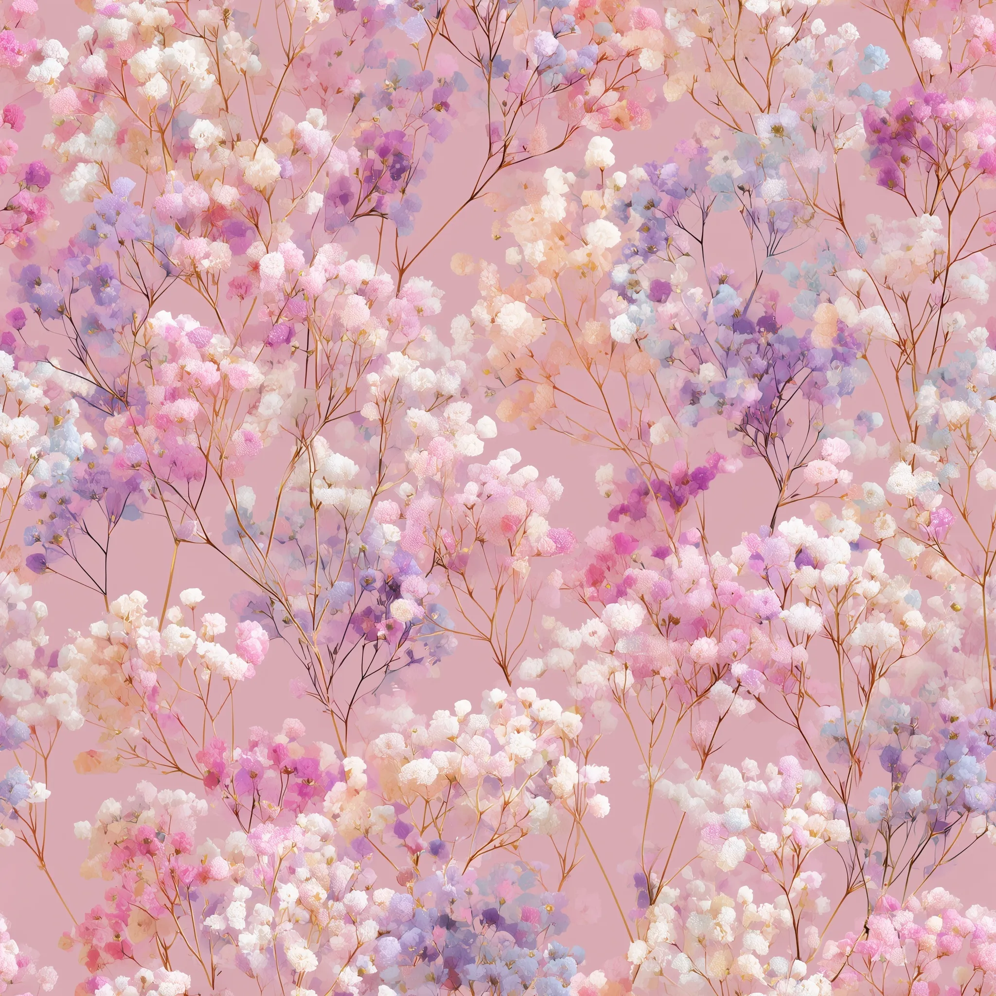 Soft Pastel Spring Floral Wallpaper 57