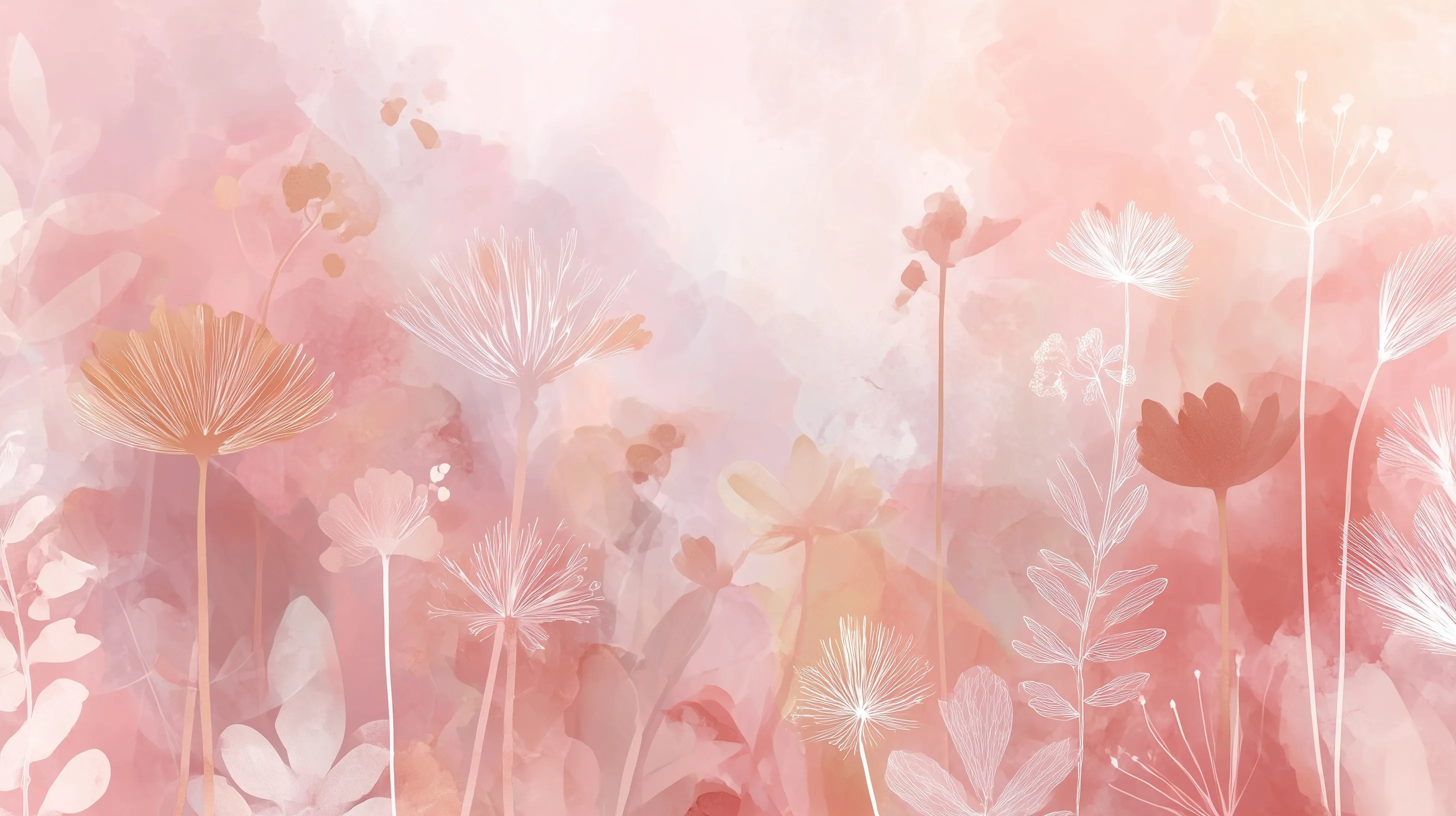 Soft Pastel Spring Floral Wallpaper 59