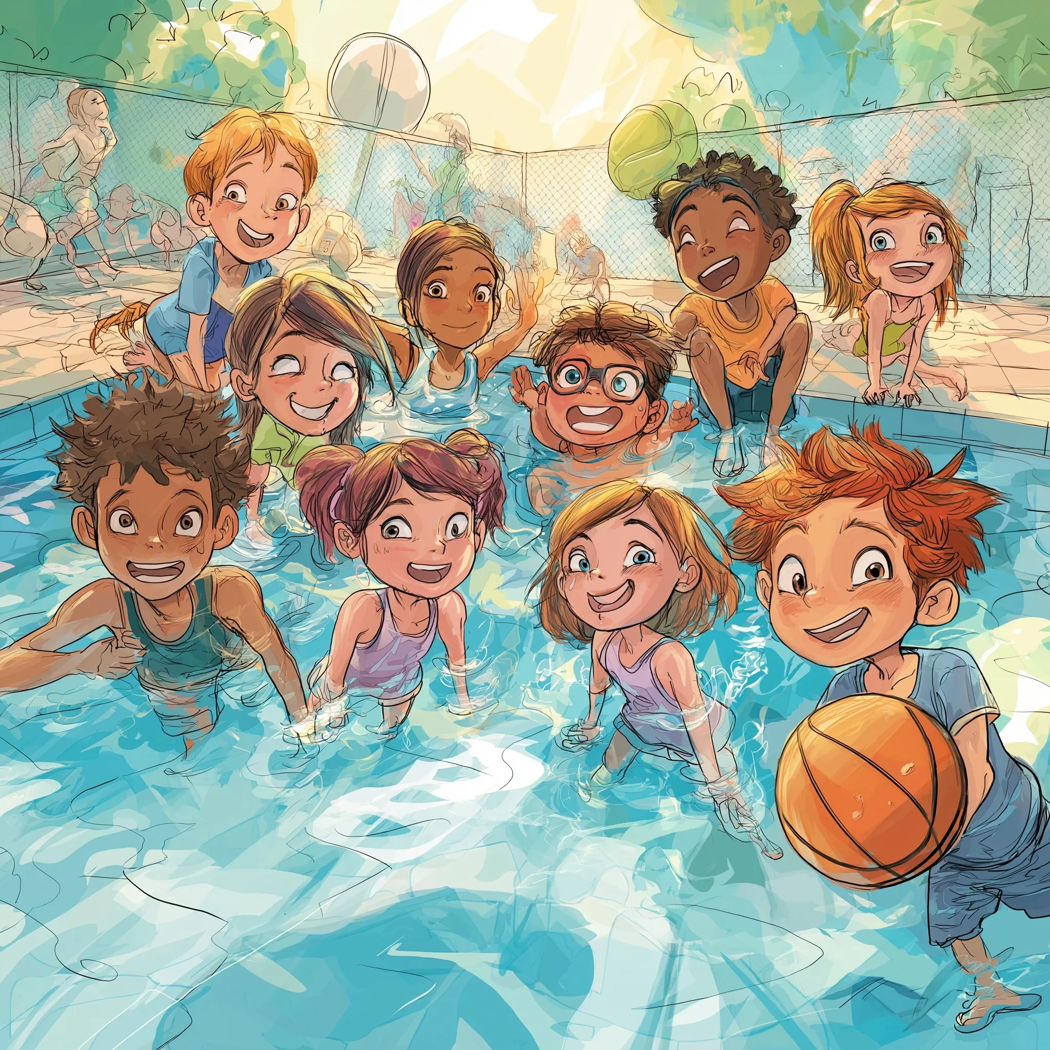 Swimming Pool Cartoon Image 6