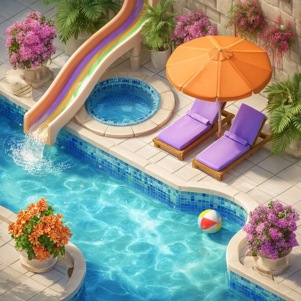 Swimming Pool Cartoon Image 17