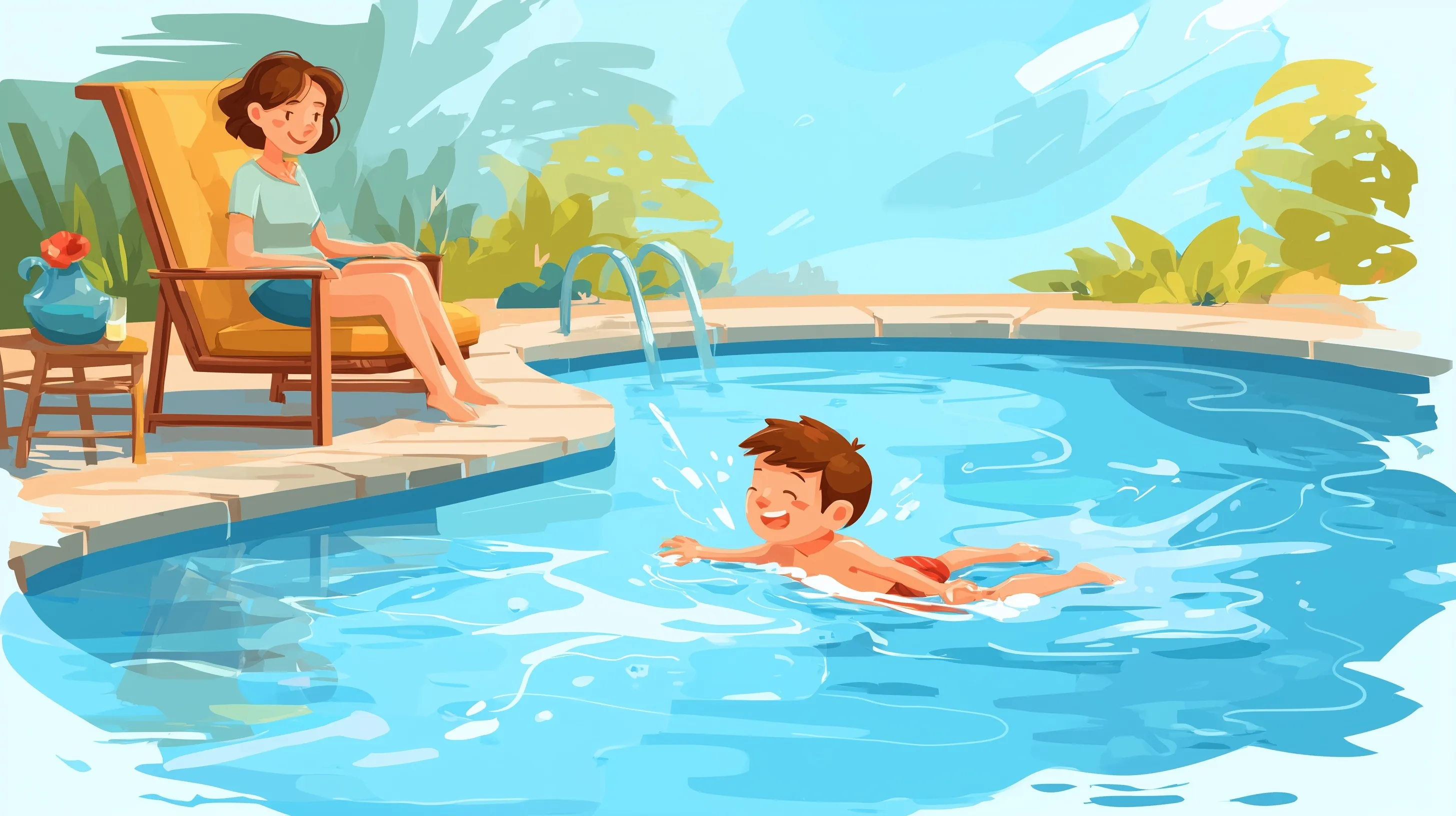 Swimming Pool Cartoon Image 32