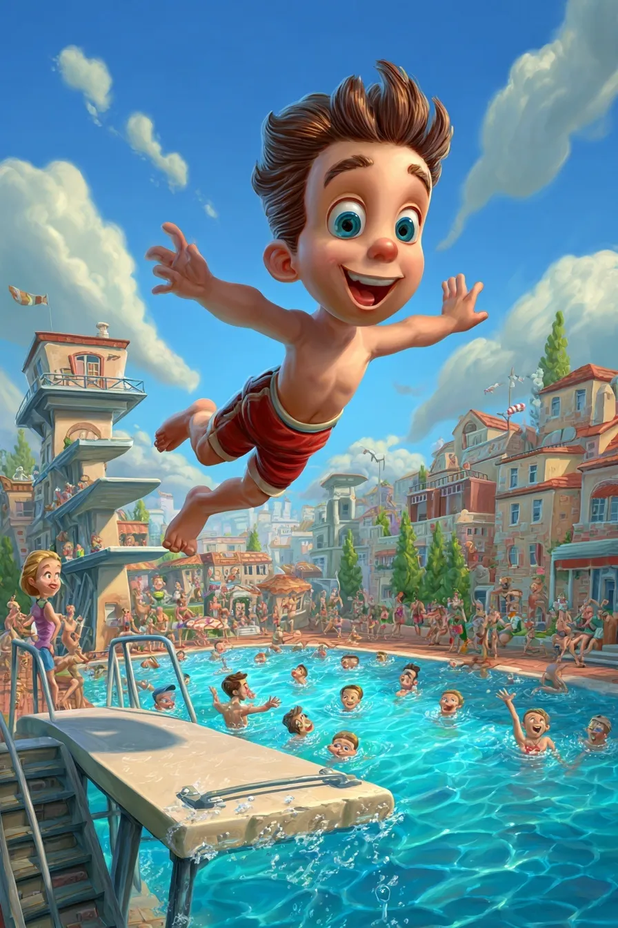 Swimming Pool Cartoon Image 50