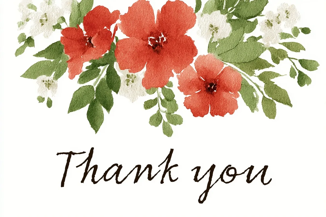 Thank You Image With Flowers 4