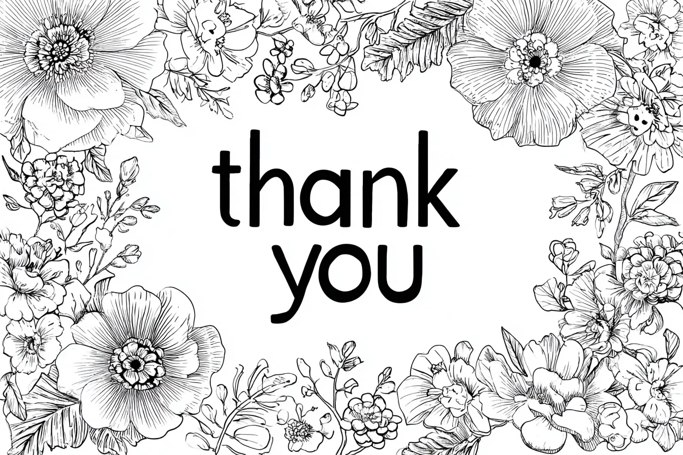 Thank You Image With Flowers 11