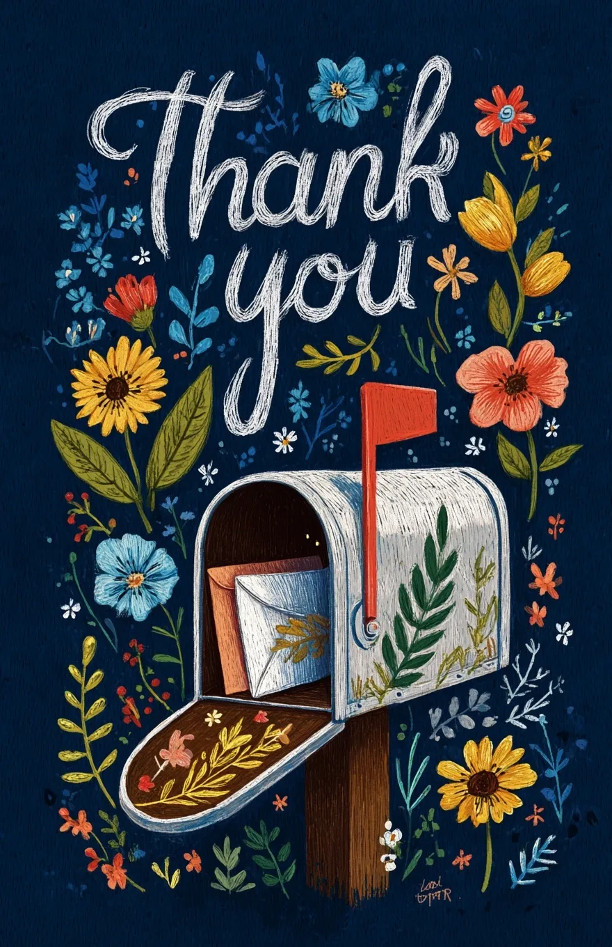 Thank You Image With Flowers 12