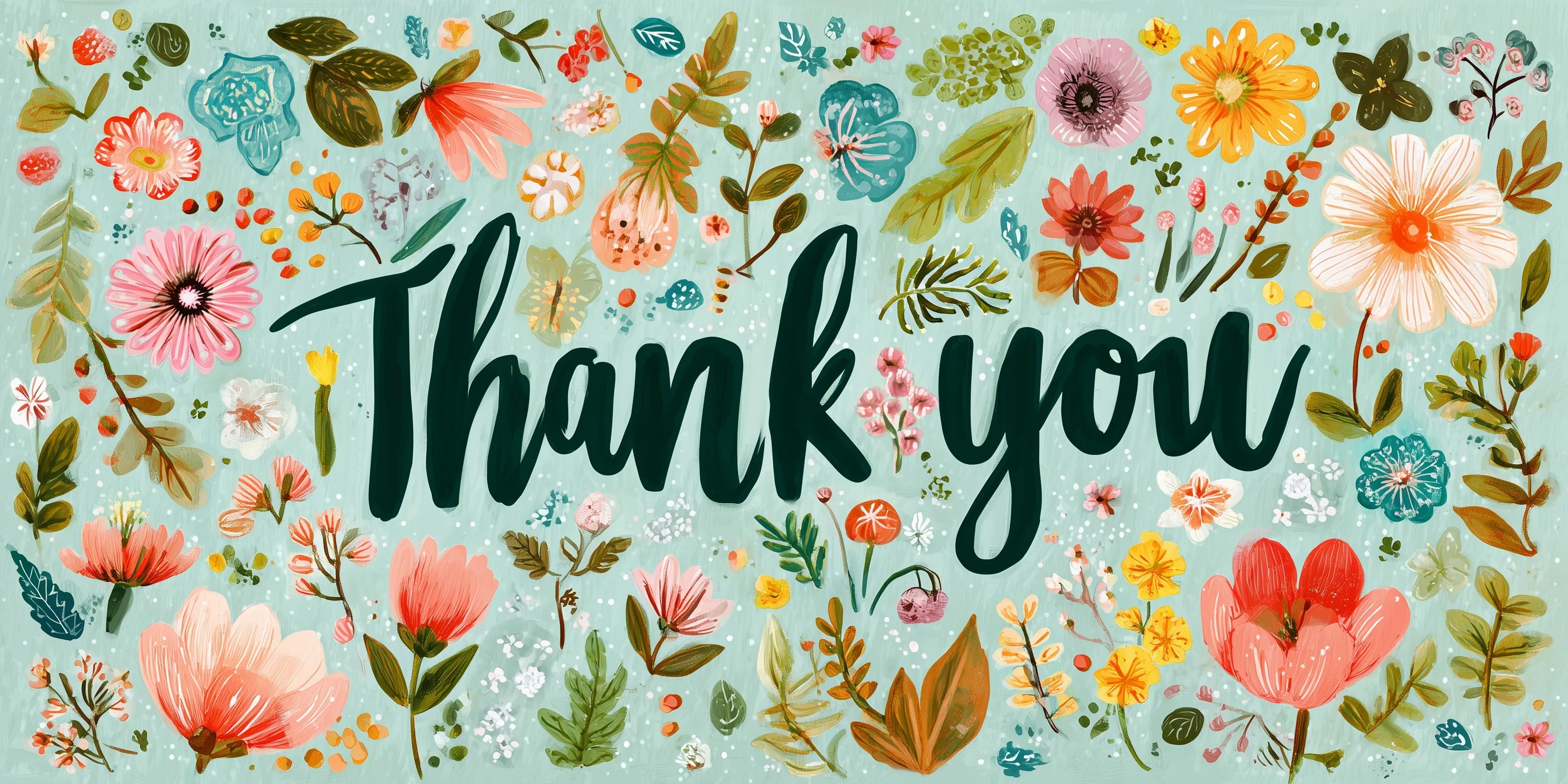 Thank You Image With Flowers 13